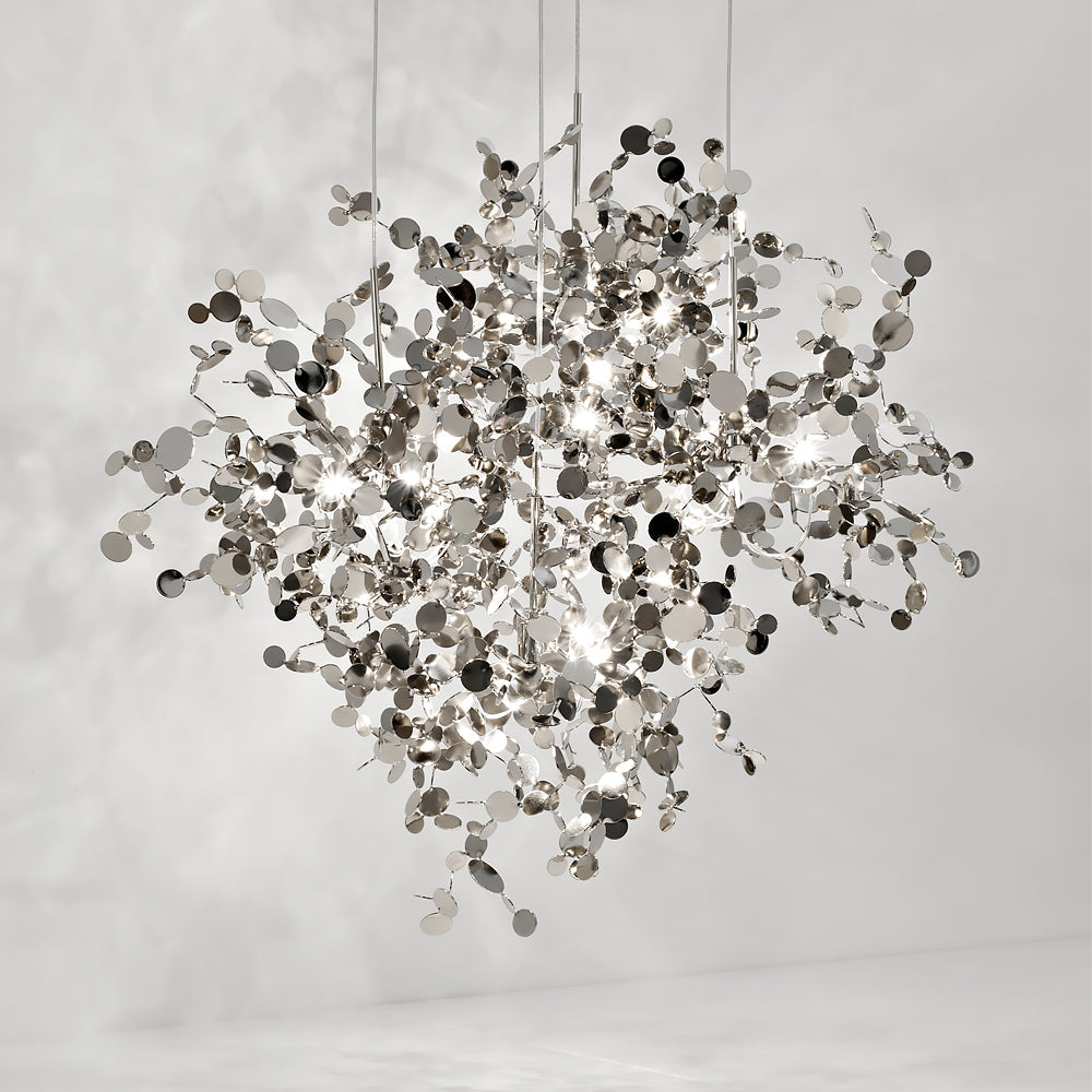 Silver Italian Designer Chandelier