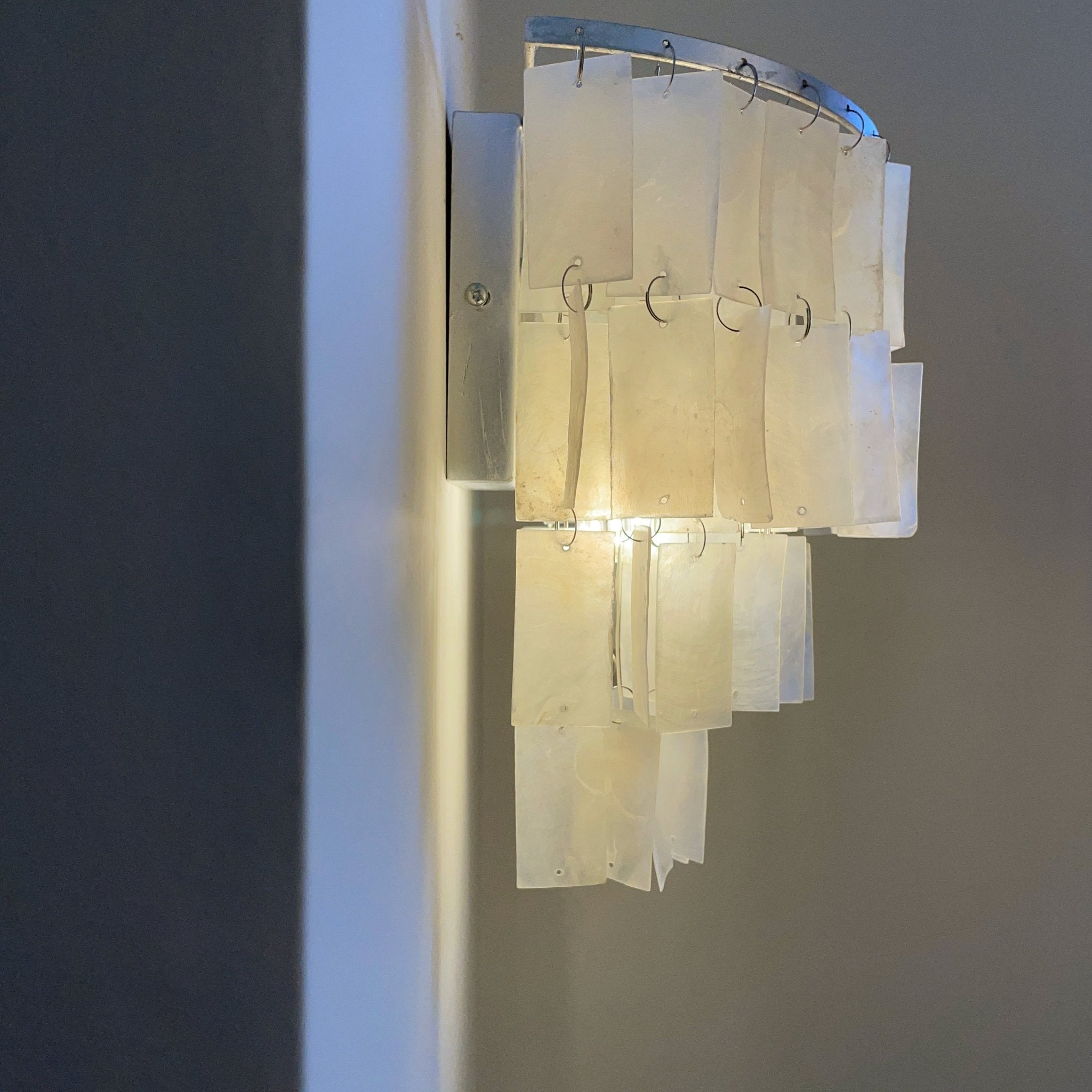 Skye Shell Tiered Wall Light, Hardwired Wall Sconce, detail 7