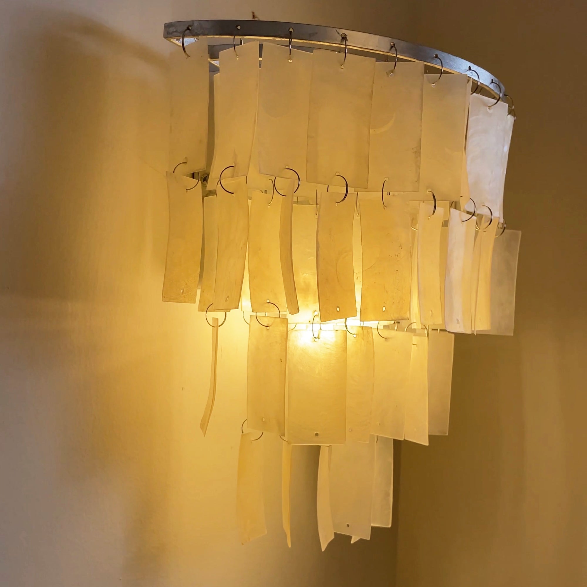 Skye Shell Tiered Wall Light, Hardwired Wall Sconce, detail 27