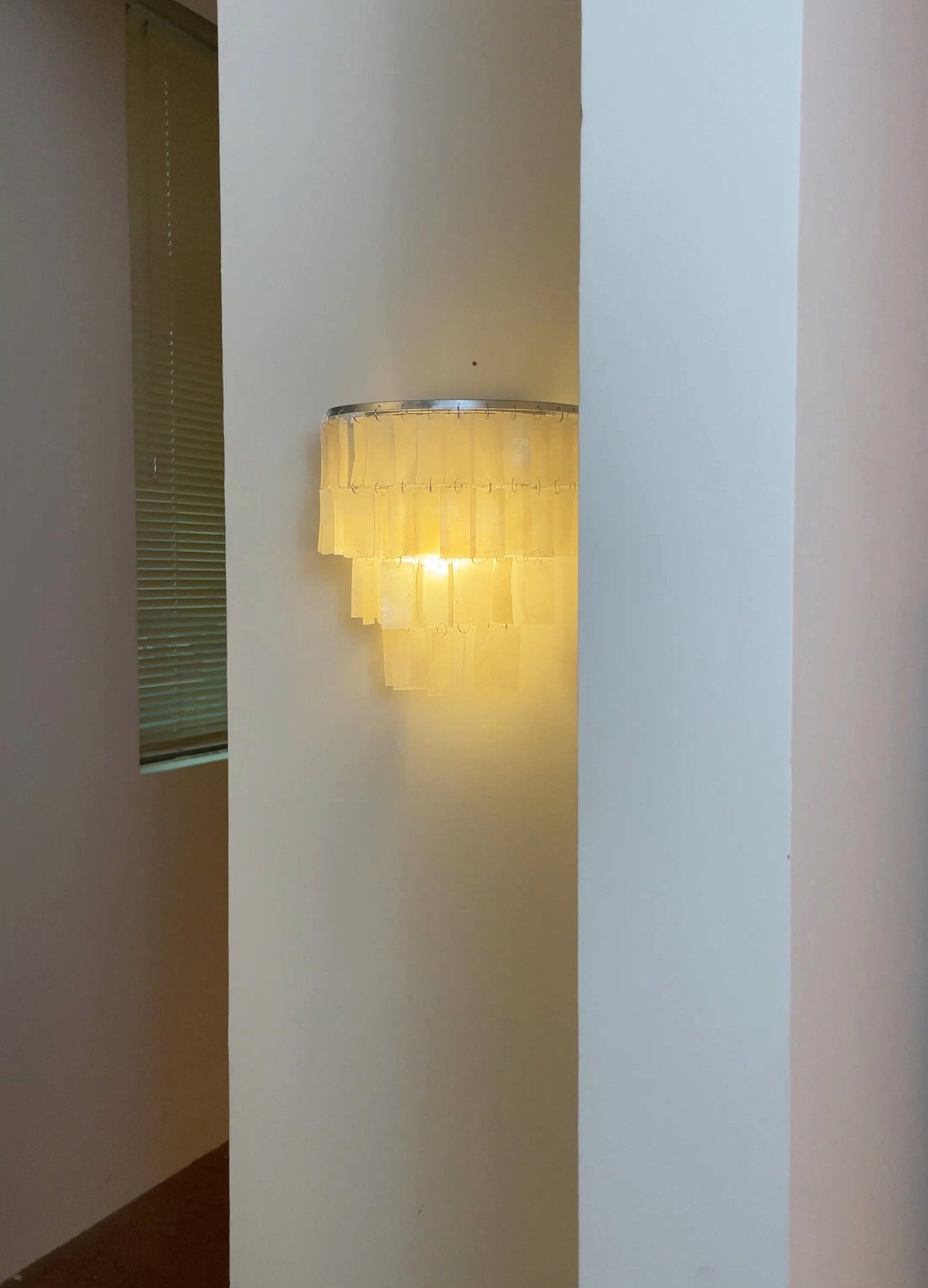 Skye Shell Tiered Wall Light, Hardwired Wall Sconce, detail 10