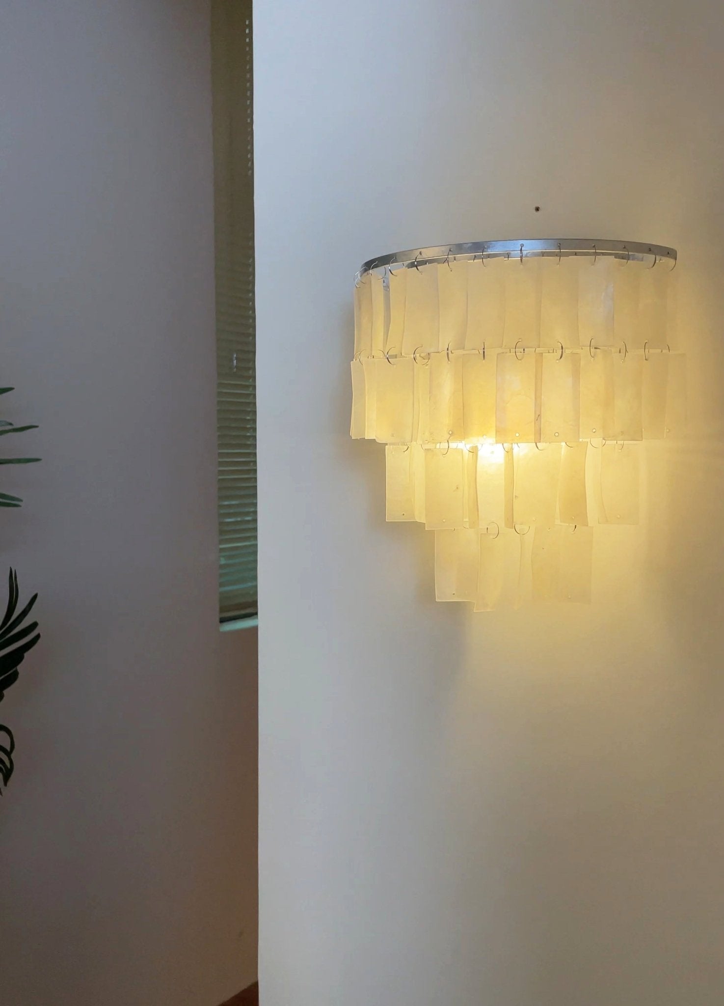 Skye Shell Tiered Wall Light, Hardwired Wall Sconce, detail 12