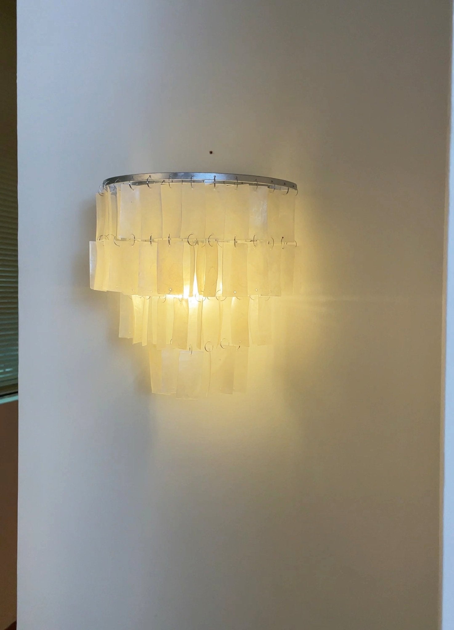 Skye Shell Tiered Wall Light, Hardwired Wall Sconce, detail 15