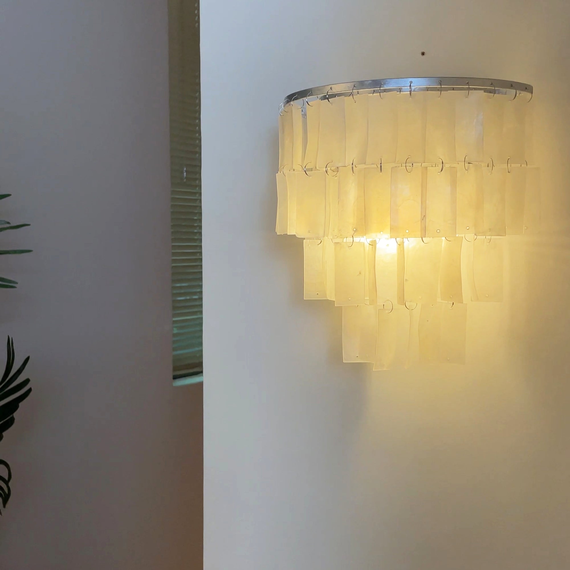 Skye Shell Tiered Wall Light, Hardwired Wall Sconce, detail 24