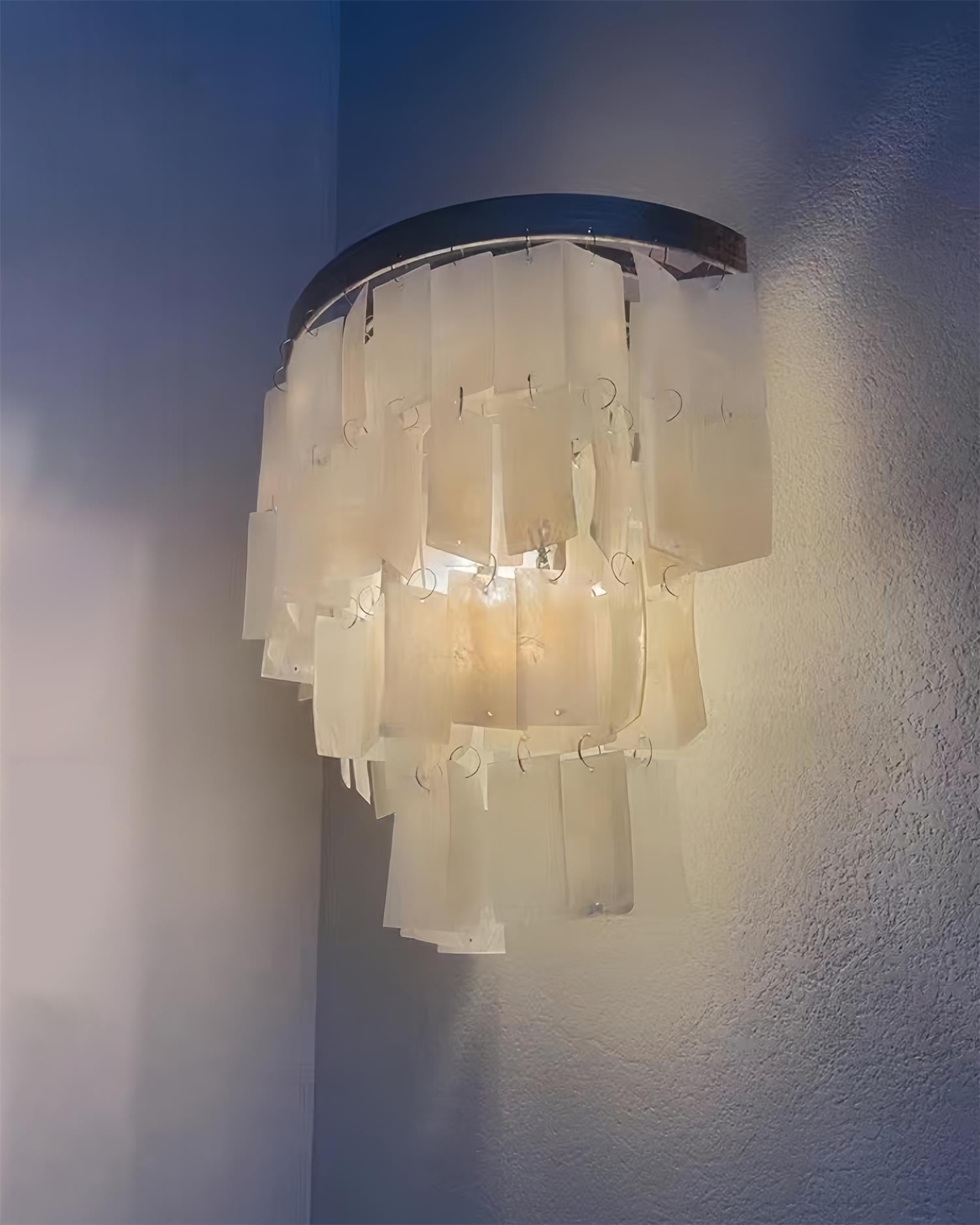 Skye Shell Tiered Wall Light, Hardwired Wall Sconce, detail 31