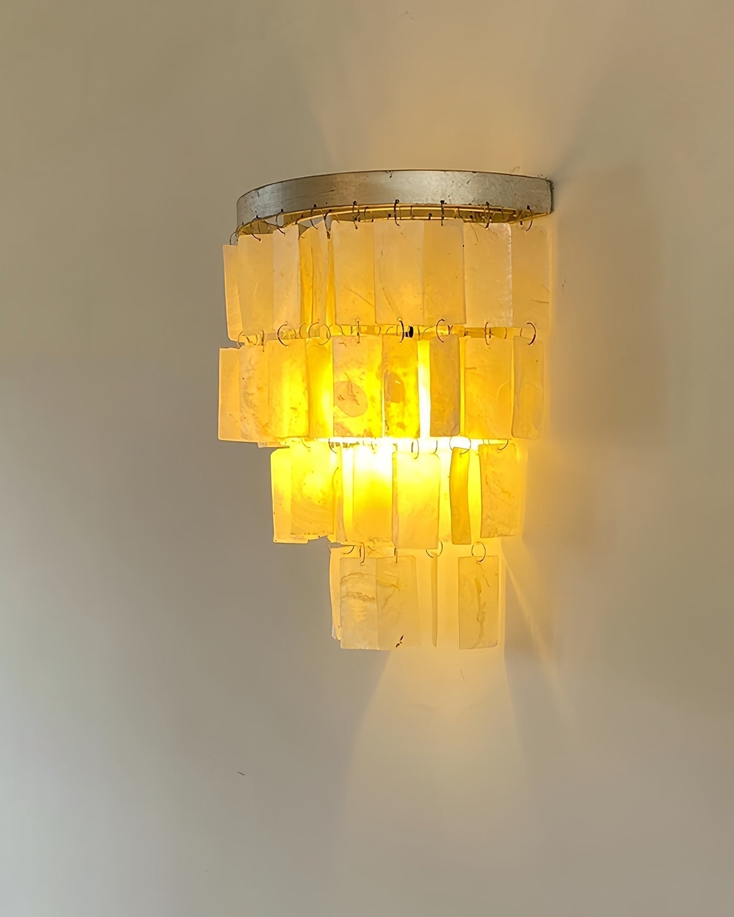 Skye Shell Tiered Wall Light, Hardwired Wall Sconce, detail 35