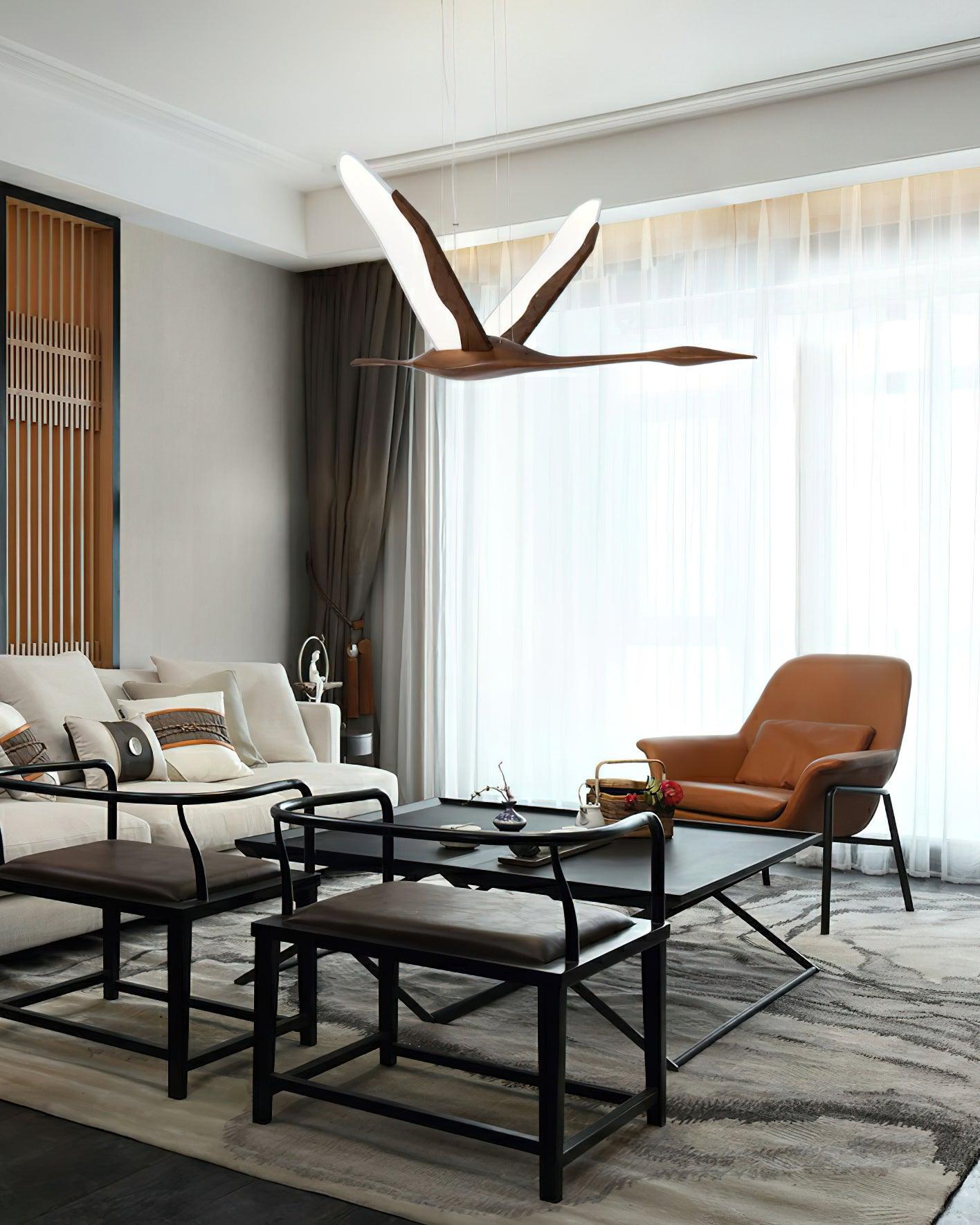 Soaring Crane Chandelier 46.5