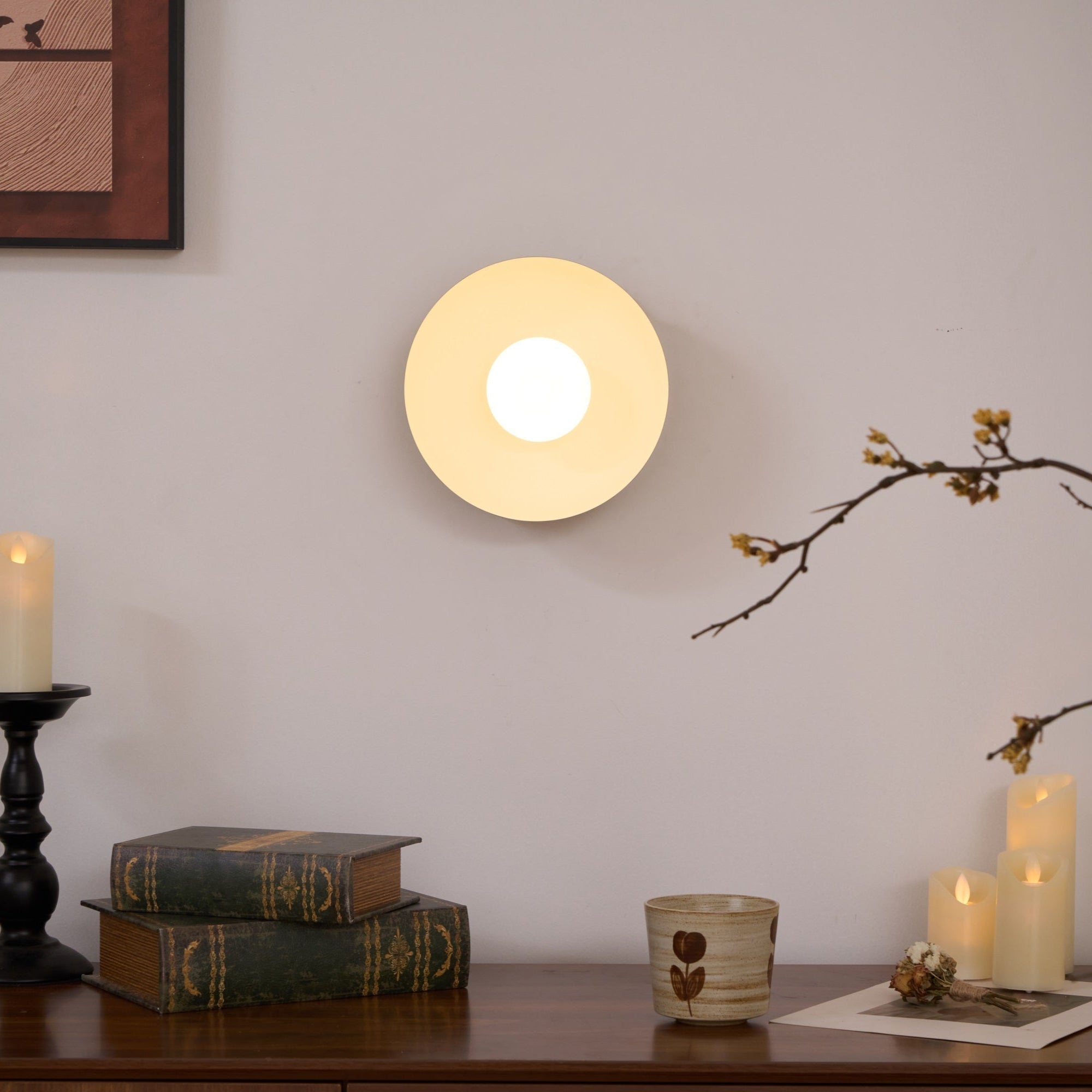 Solar Eclipse Wall Light, Hardwired Wall Sconce, detail 23