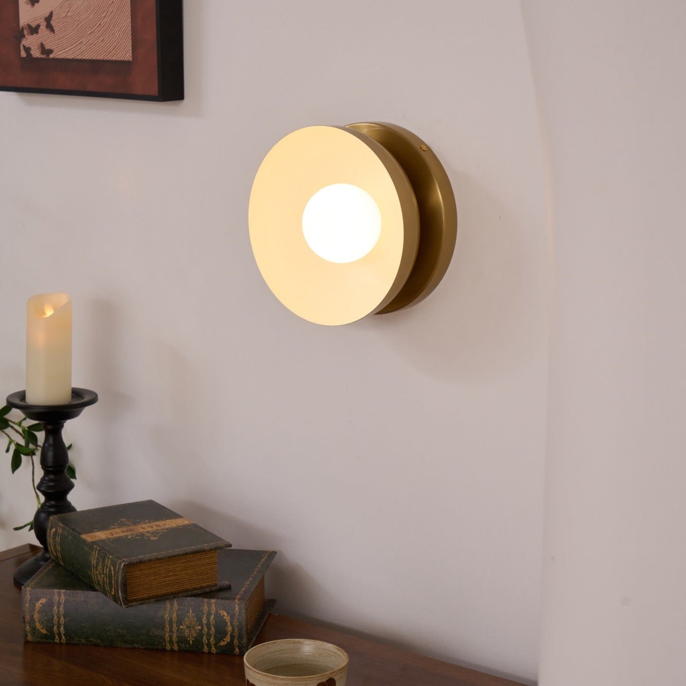 Solar Eclipse Wall Light, Hardwired Wall Sconce, detail 12