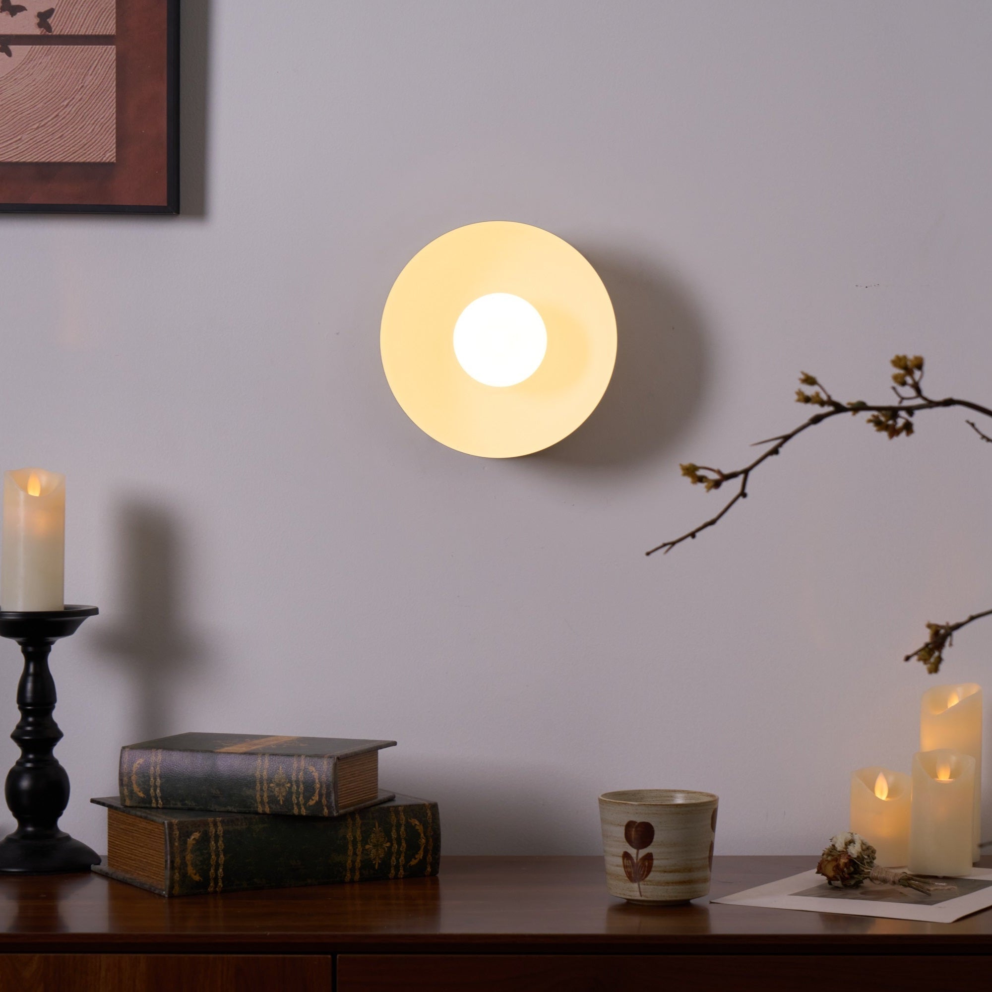 Solar Eclipse Wall Light, Hardwired Wall Sconce, detail 24