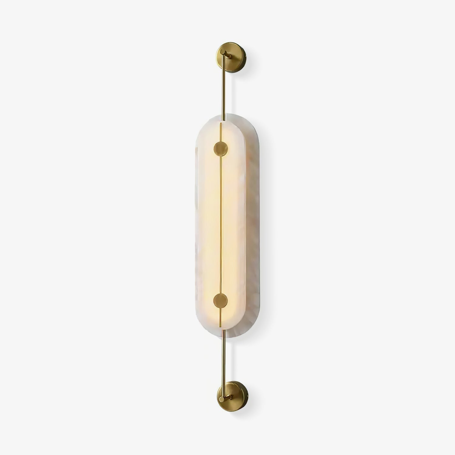 Solvane Alabaster Wall Light - Dia 18cm x H 80cm Metal, Hardwired Wall Sconce, detail 6