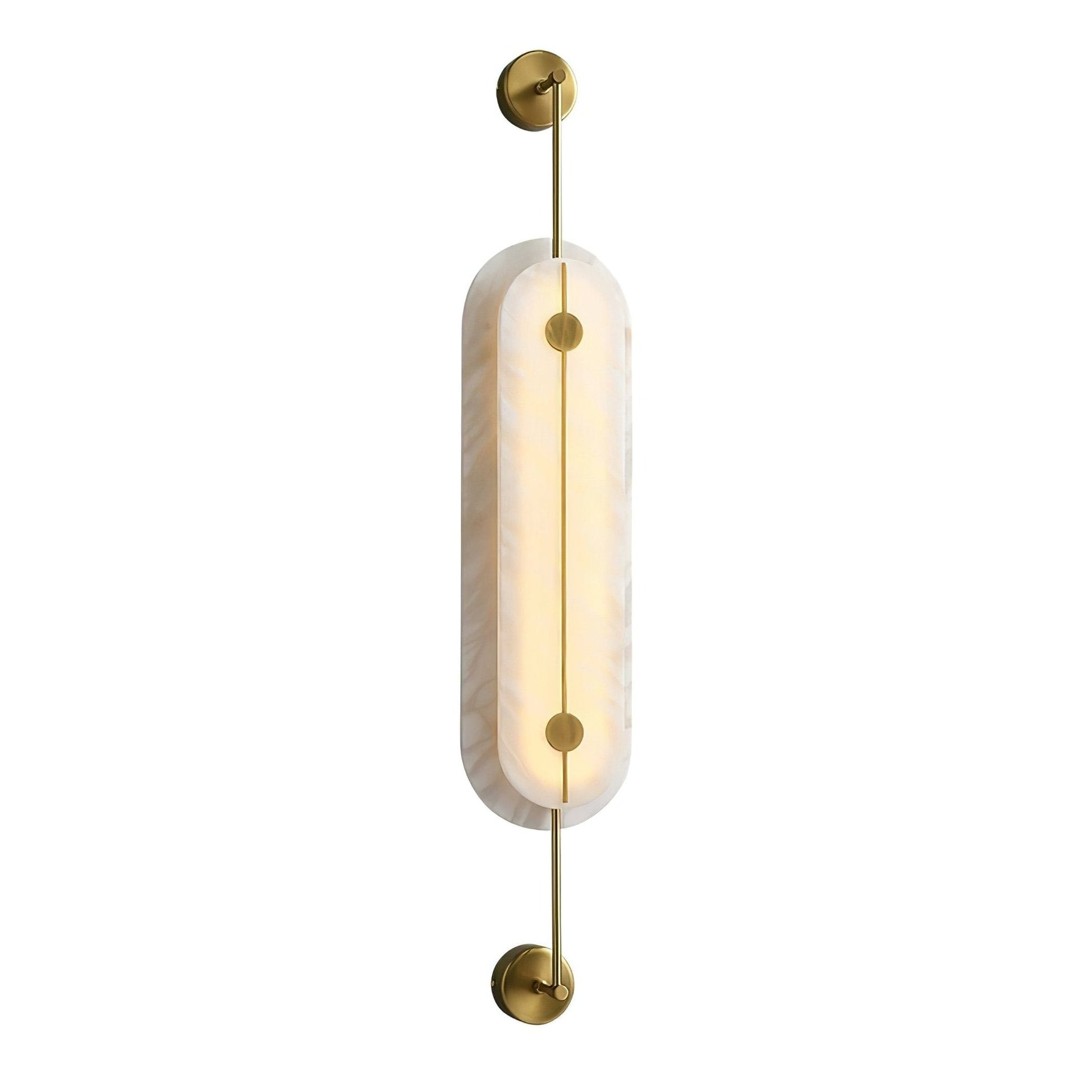 Solvane Alabaster Wall Light - Dia 18cm x H 80cm Metal, Hardwired Wall Sconce, detail 10