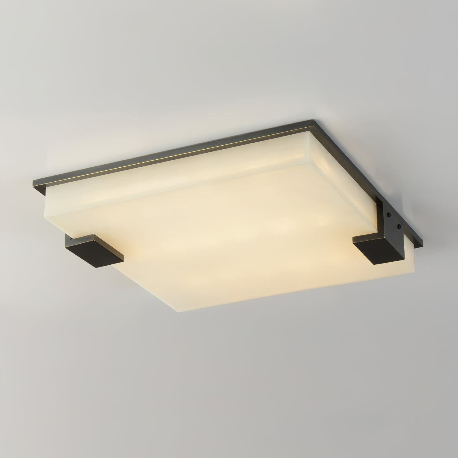 Square Alabaster Ceiling Light