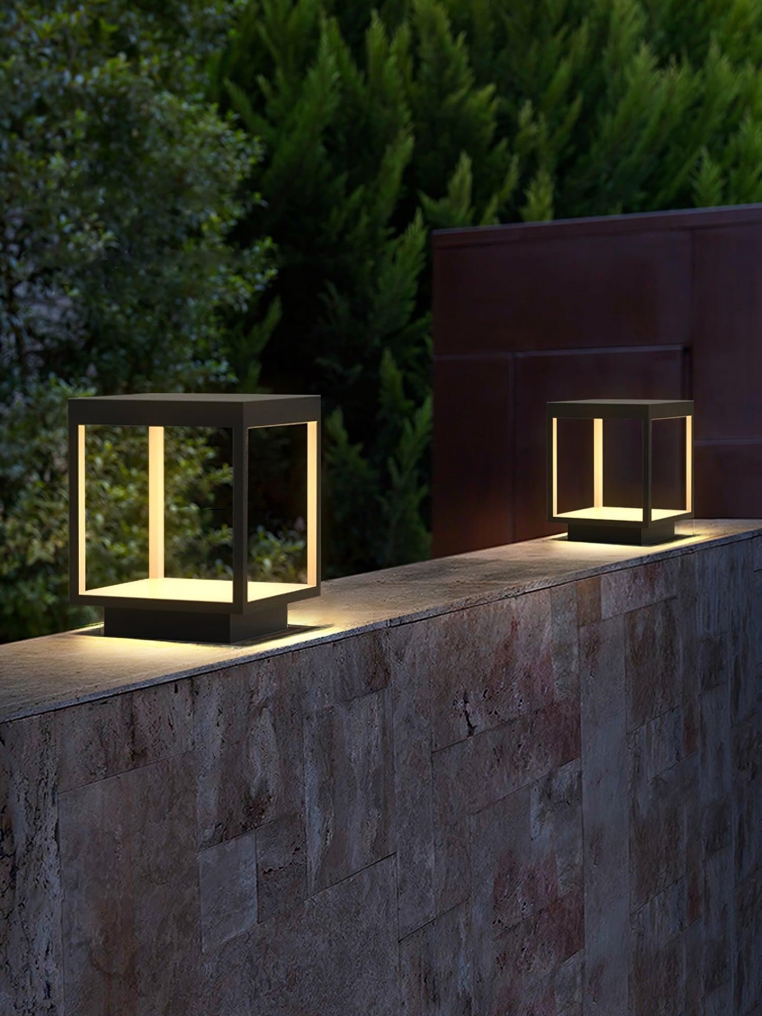Square Frame Solar Outdoor Light Table Lamp