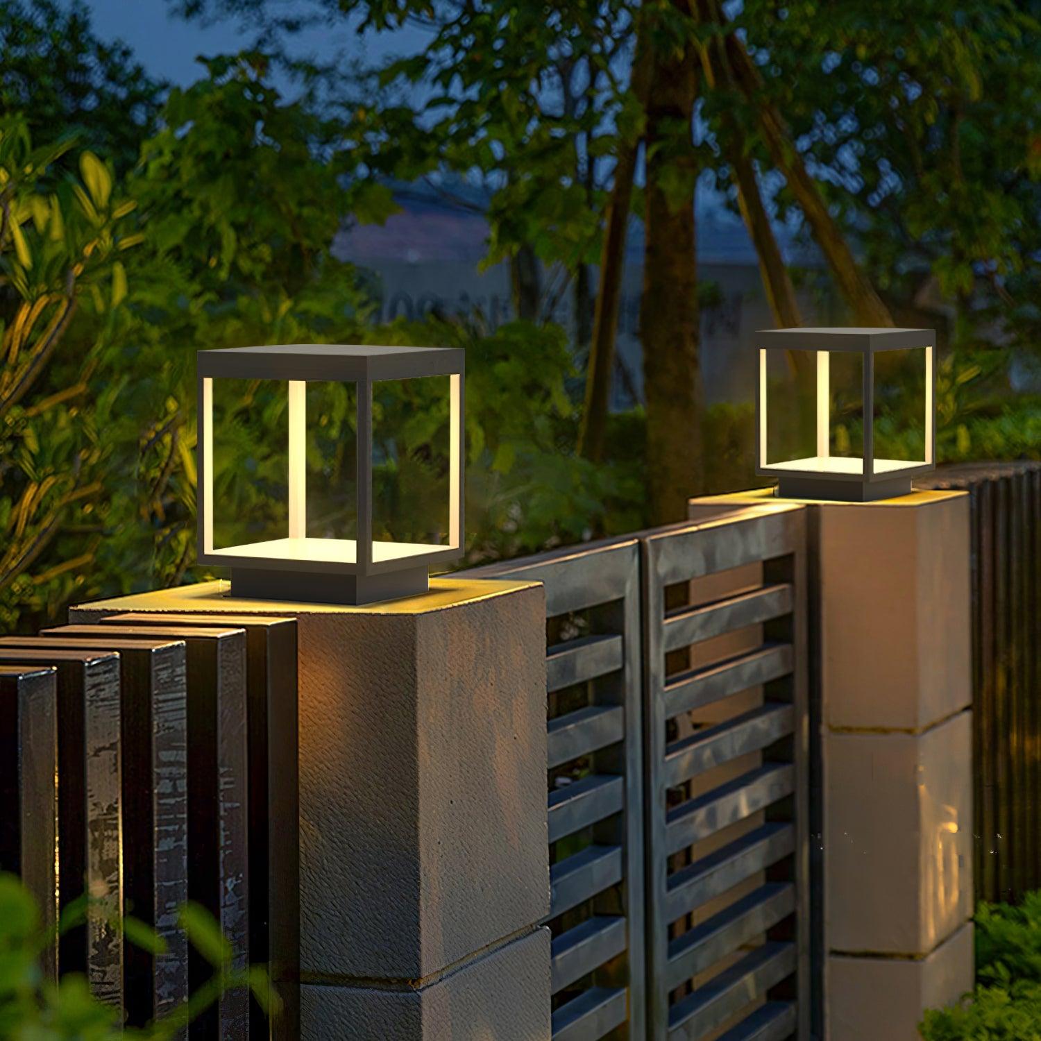 Square Frame Solar Outdoor Light Table Lamp