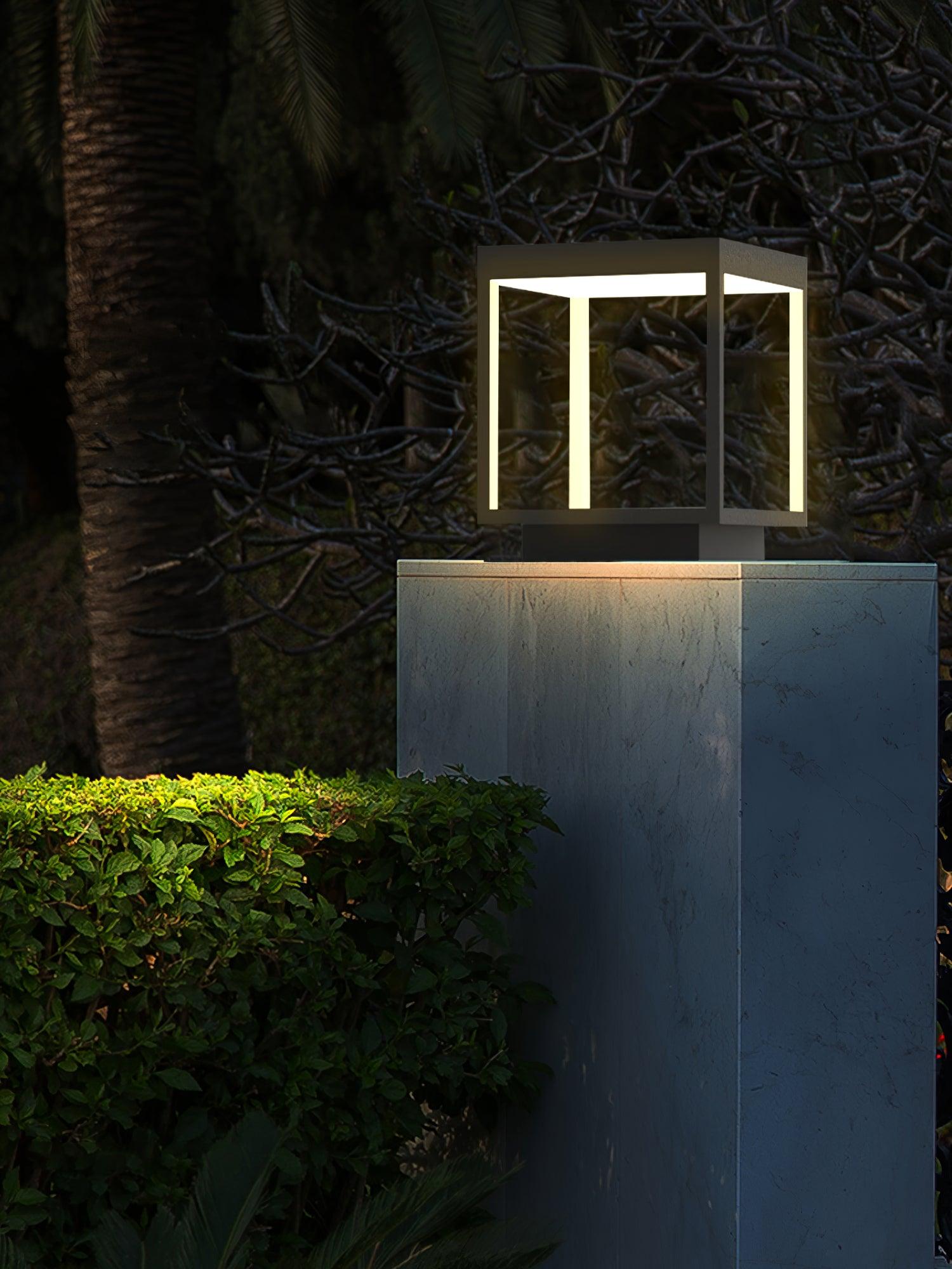 Square Frame Solar Outdoor Light Table Lamp