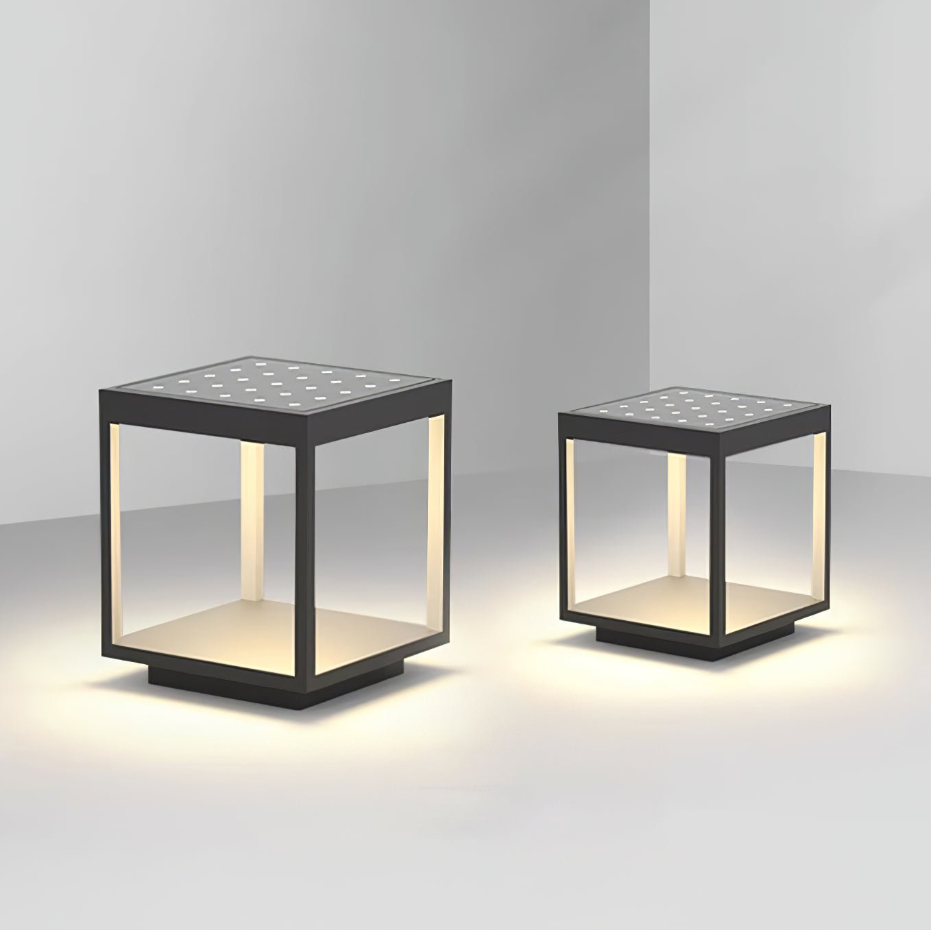Square Frame Solar Outdoor Light Table Lamp