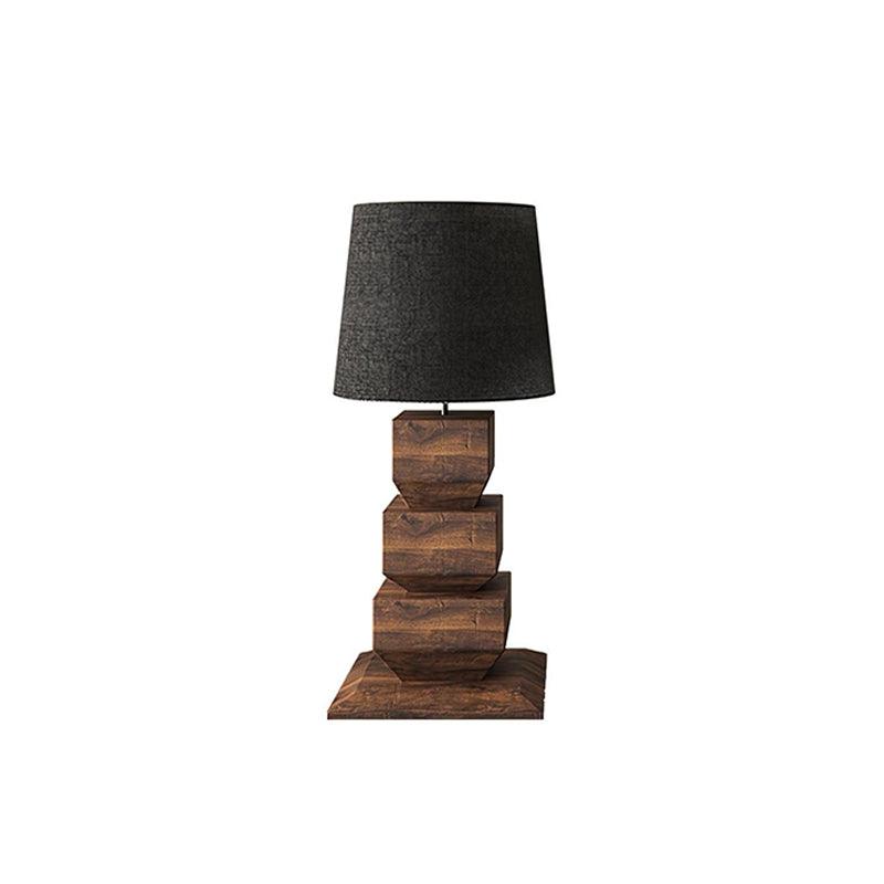 Stacked Wooden Table Lamp 15.7