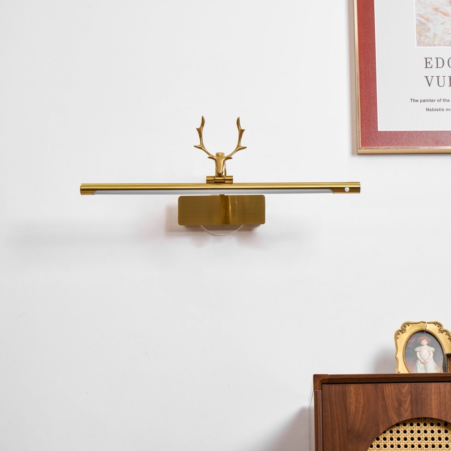 Stag Horn Wall Light, Hardwired Wall Sconce, detail 24