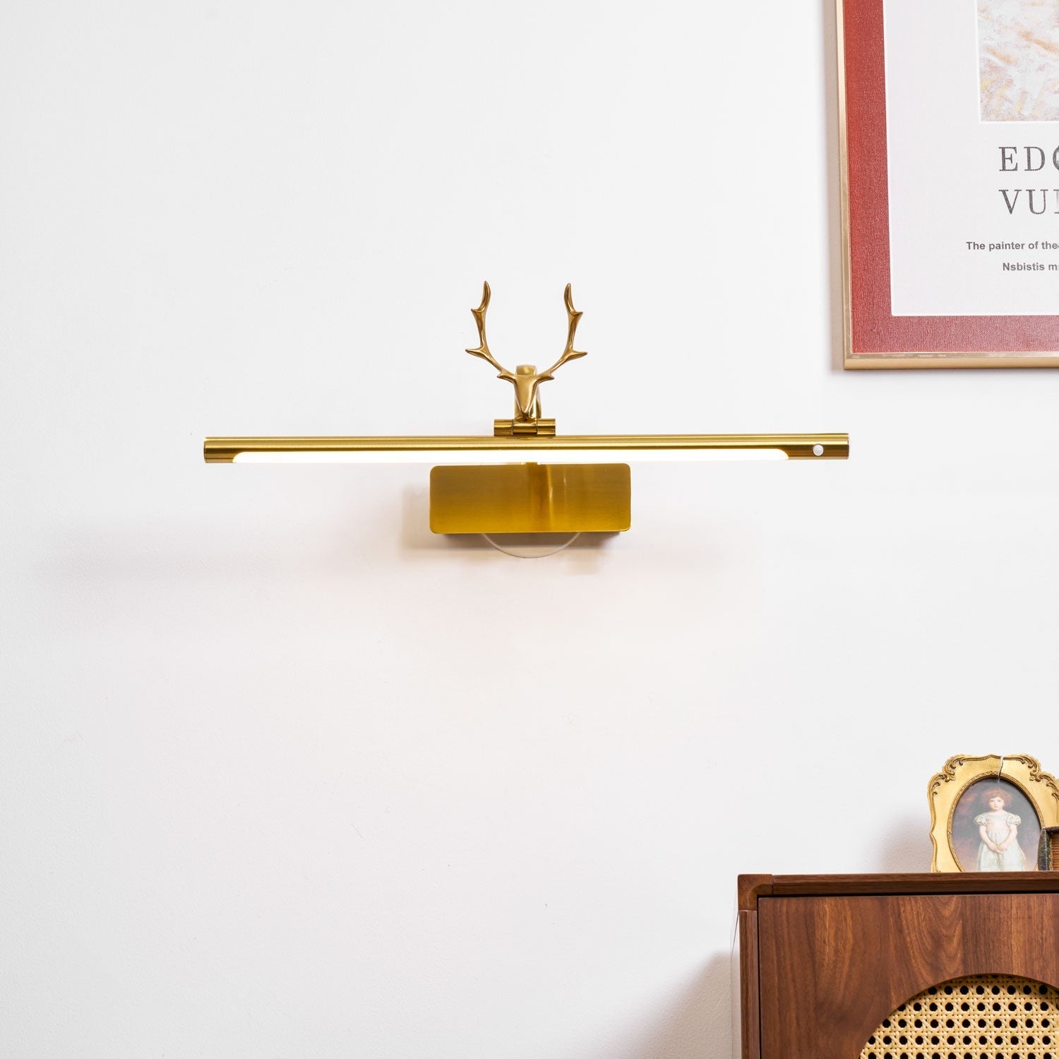 Stag Horn Wall Light, Hardwired Wall Sconce, detail 26