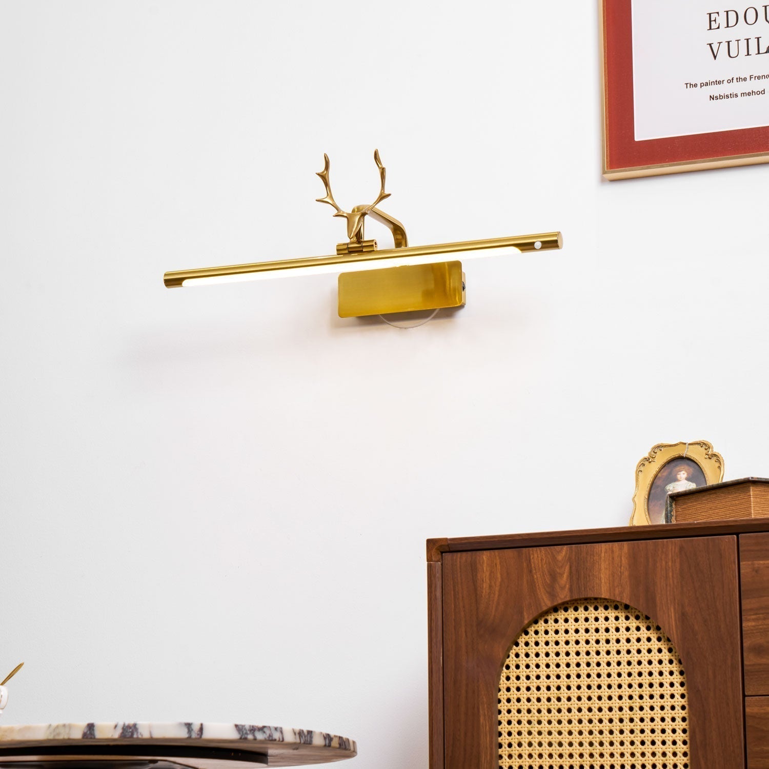 Stag Horn Wall Light, Hardwired Wall Sconce, detail 27