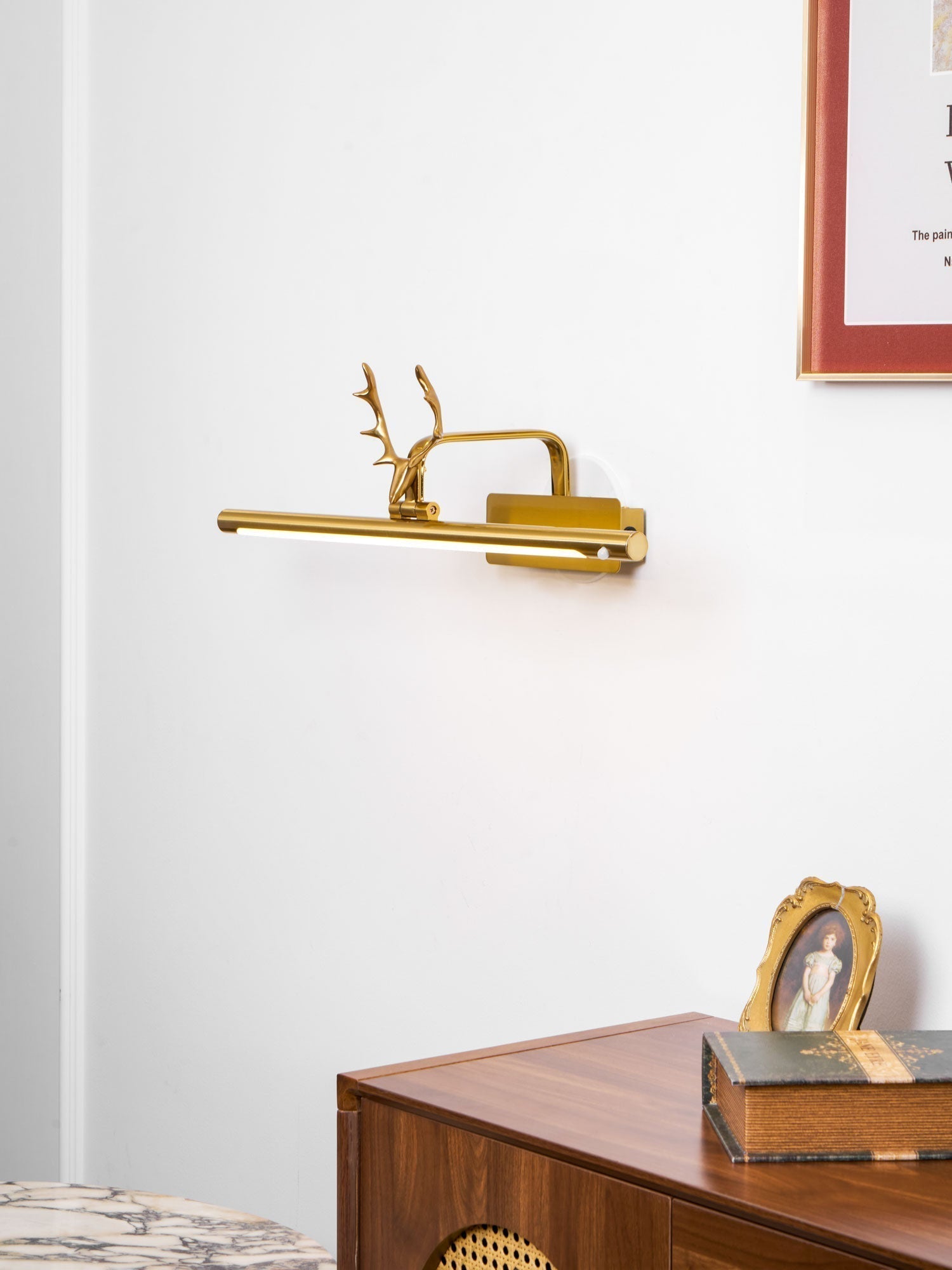 Stag Horn Wall Light, Hardwired Wall Sconce, detail 28