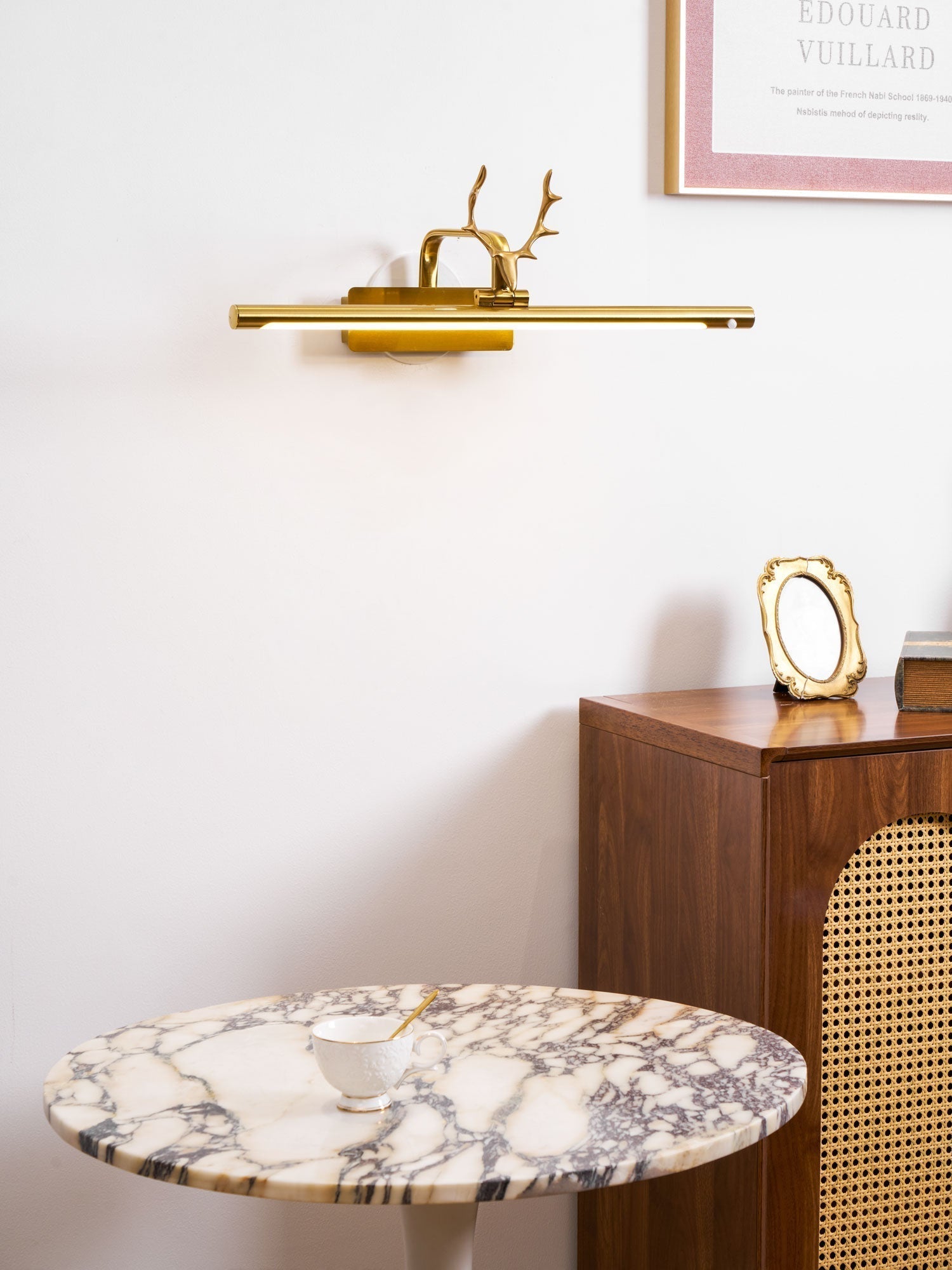 Stag Horn Wall Light, Hardwired Wall Sconce, detail 17