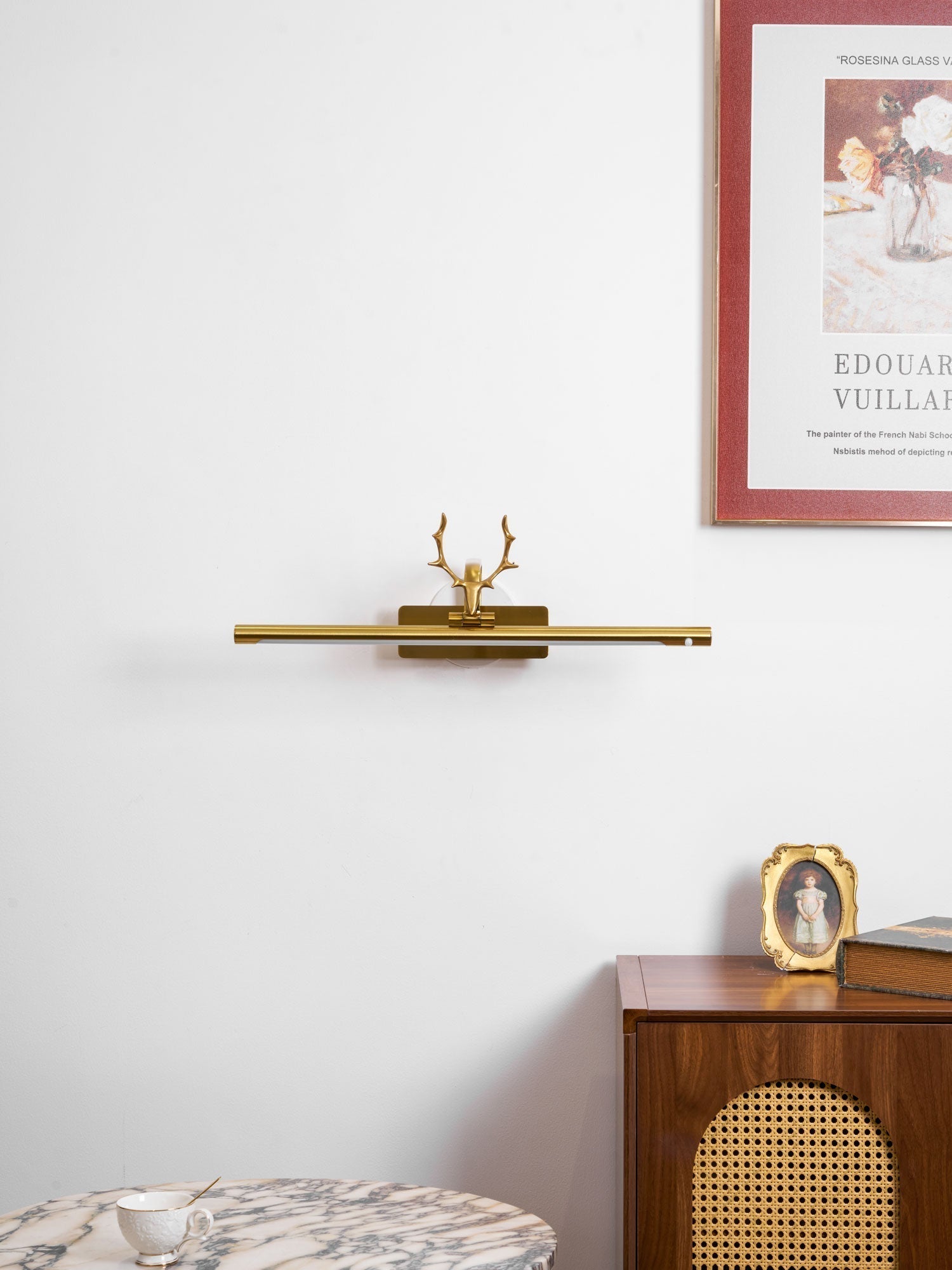 Stag Horn Wall Light, Hardwired Wall Sconce, detail 19