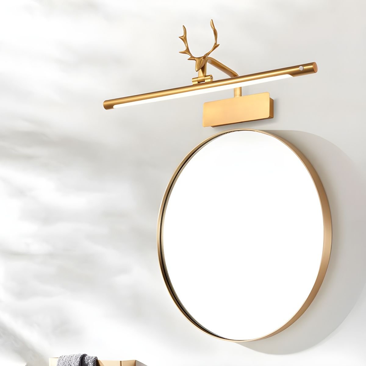 Stag Horn Wall Light, Hardwired Wall Sconce, detail 12