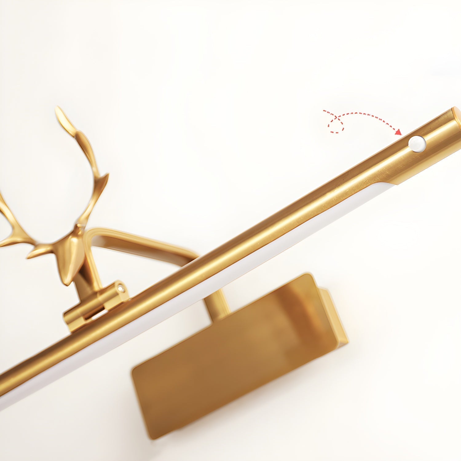 Stag Horn Wall Light, Hardwired Wall Sconce, detail 3