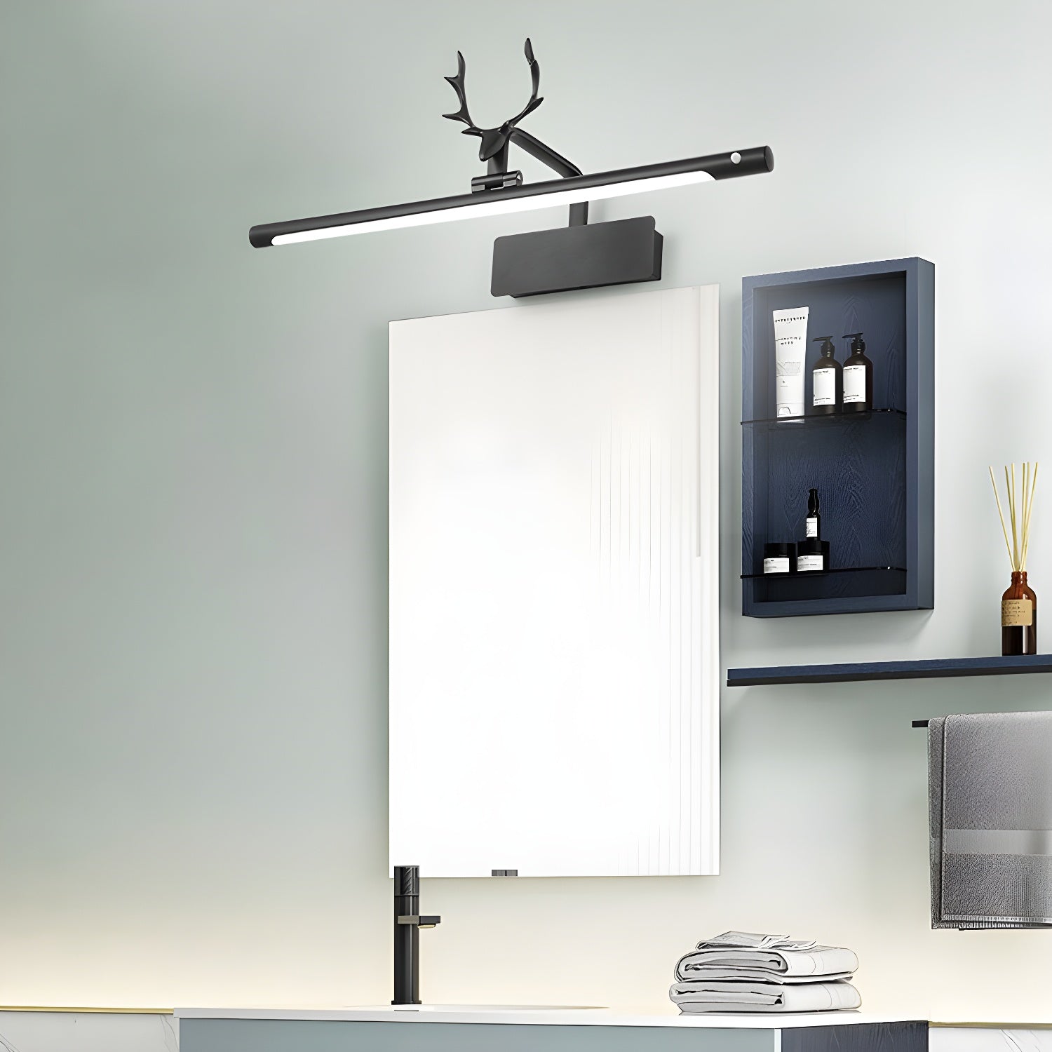 Stag Horn Wall Light, Hardwired Wall Sconce, detail 35