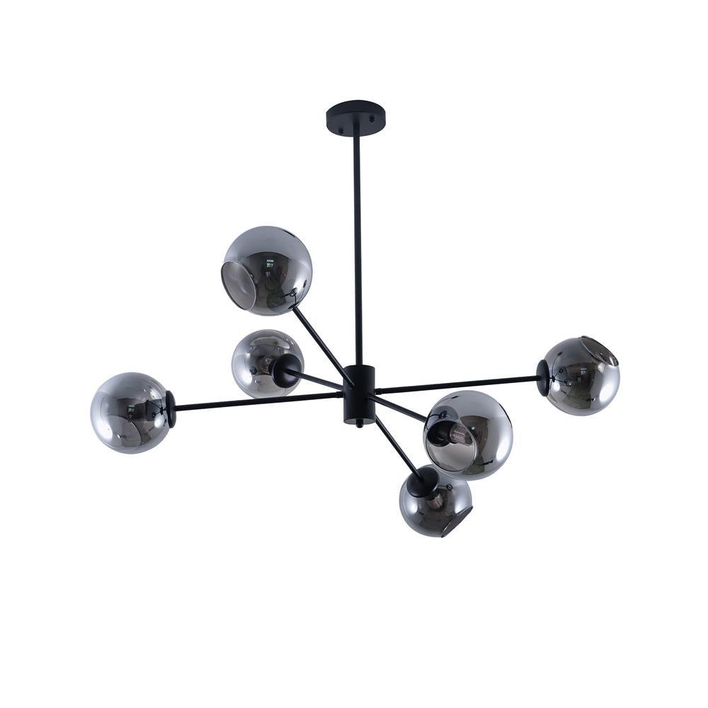Staggered Glass 6-Light Chandelier