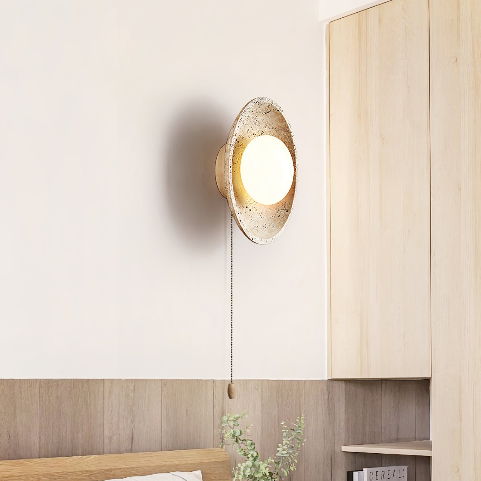 Stone Lunar Eclipse Wall Light, Plug-In Wall Sconce, detail 10