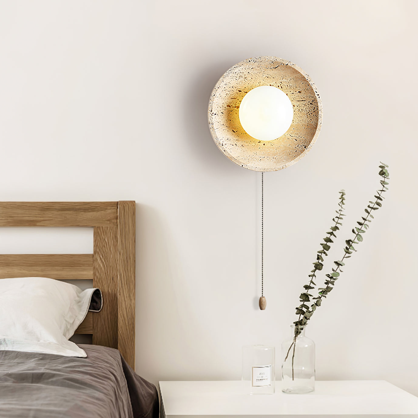 Stone Lunar Eclipse Wall Light, Plug-In Wall Sconce, detail 11