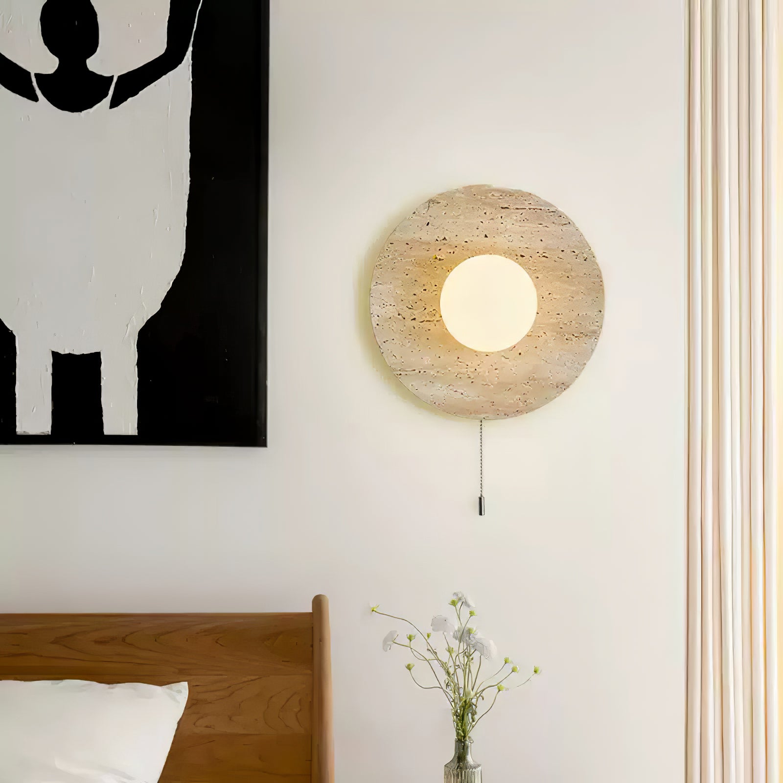Stone Lunar Eclipse Wall Light, Plug-In Wall Sconce, detail 23