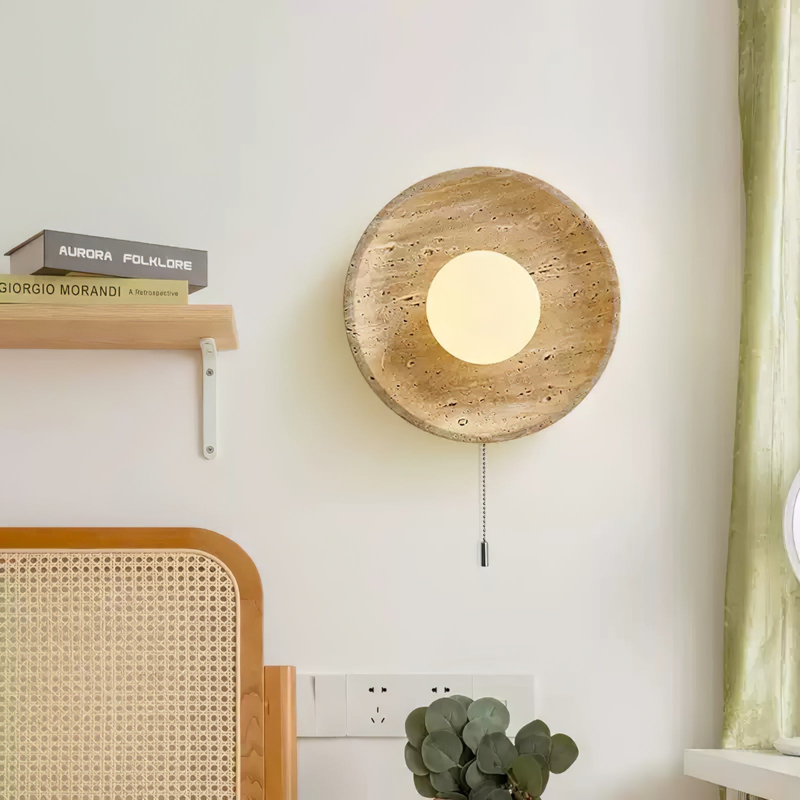 Stone Lunar Eclipse Wall Light, Plug-In Wall Sconce, detail 24