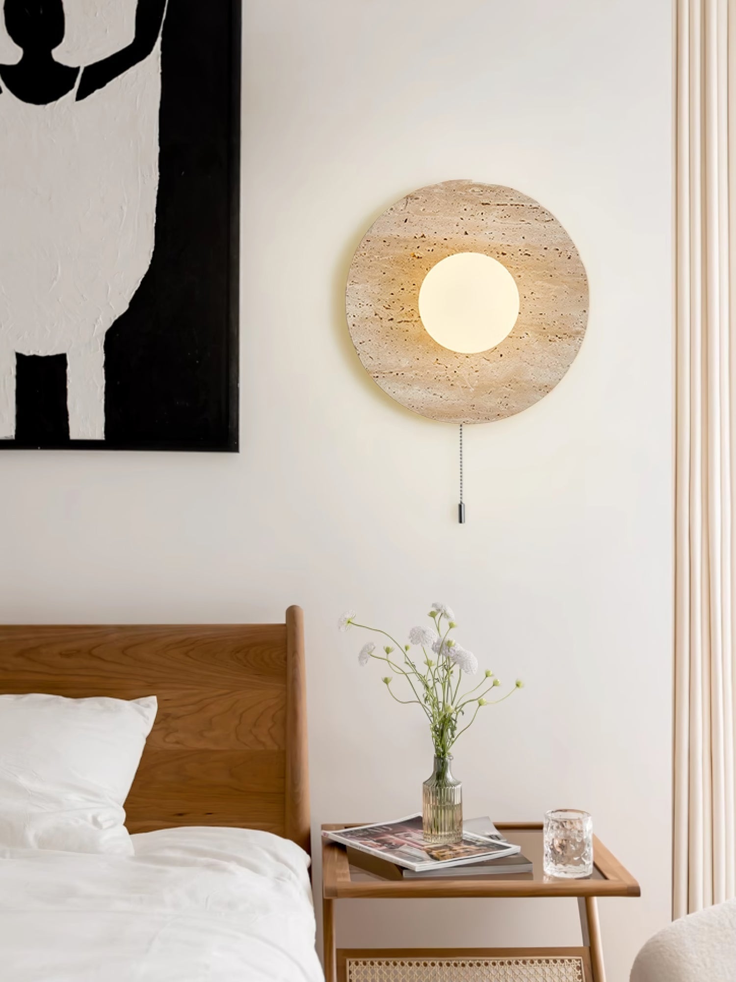 Stone Lunar Eclipse Wall Light, Plug-In Wall Sconce, detail 25