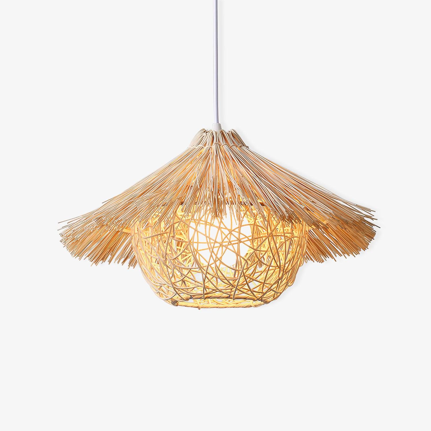 Straw Hat Chandelier