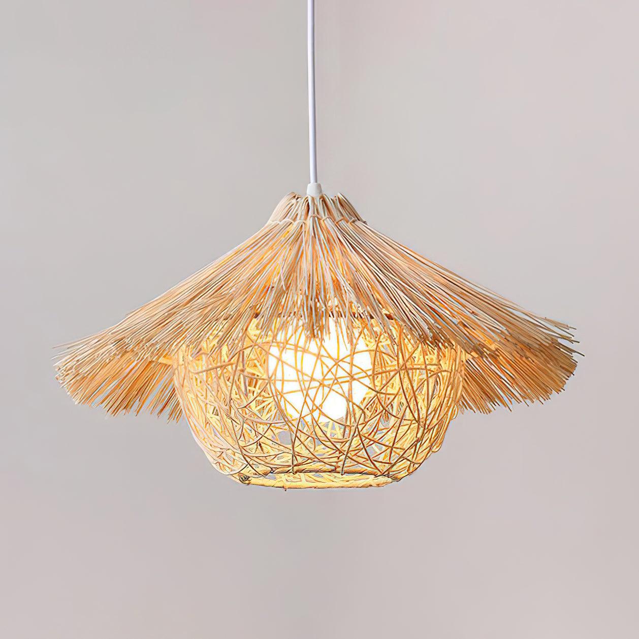 Straw Hat Chandelier