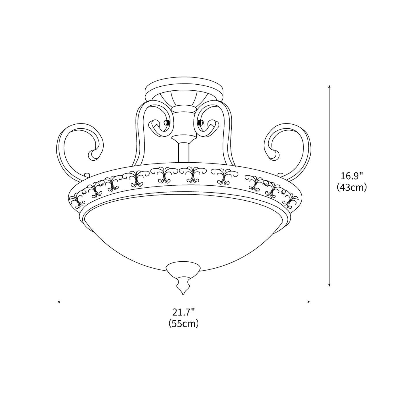 Symphony Semi-Flush Ceiling Light 21.7"