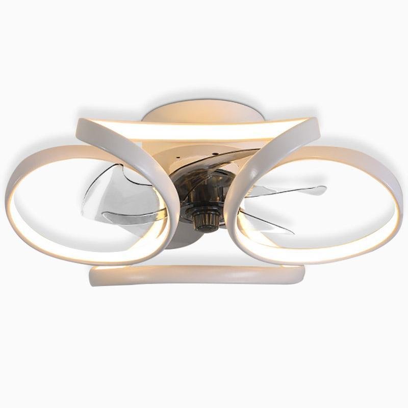 Flower LED Flush Mount Ceiling Fan Lights with Remote