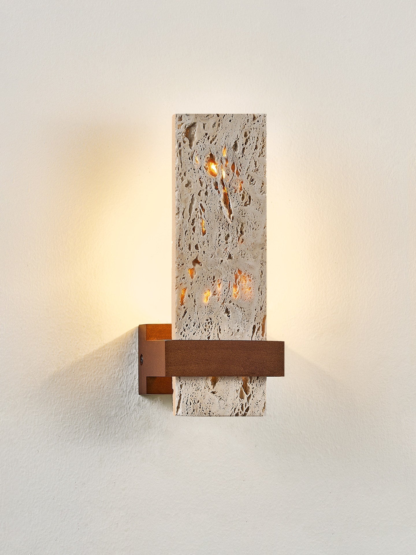 Terra Travertine Wall Light, Hardwired Wall Sconce, detail 16
