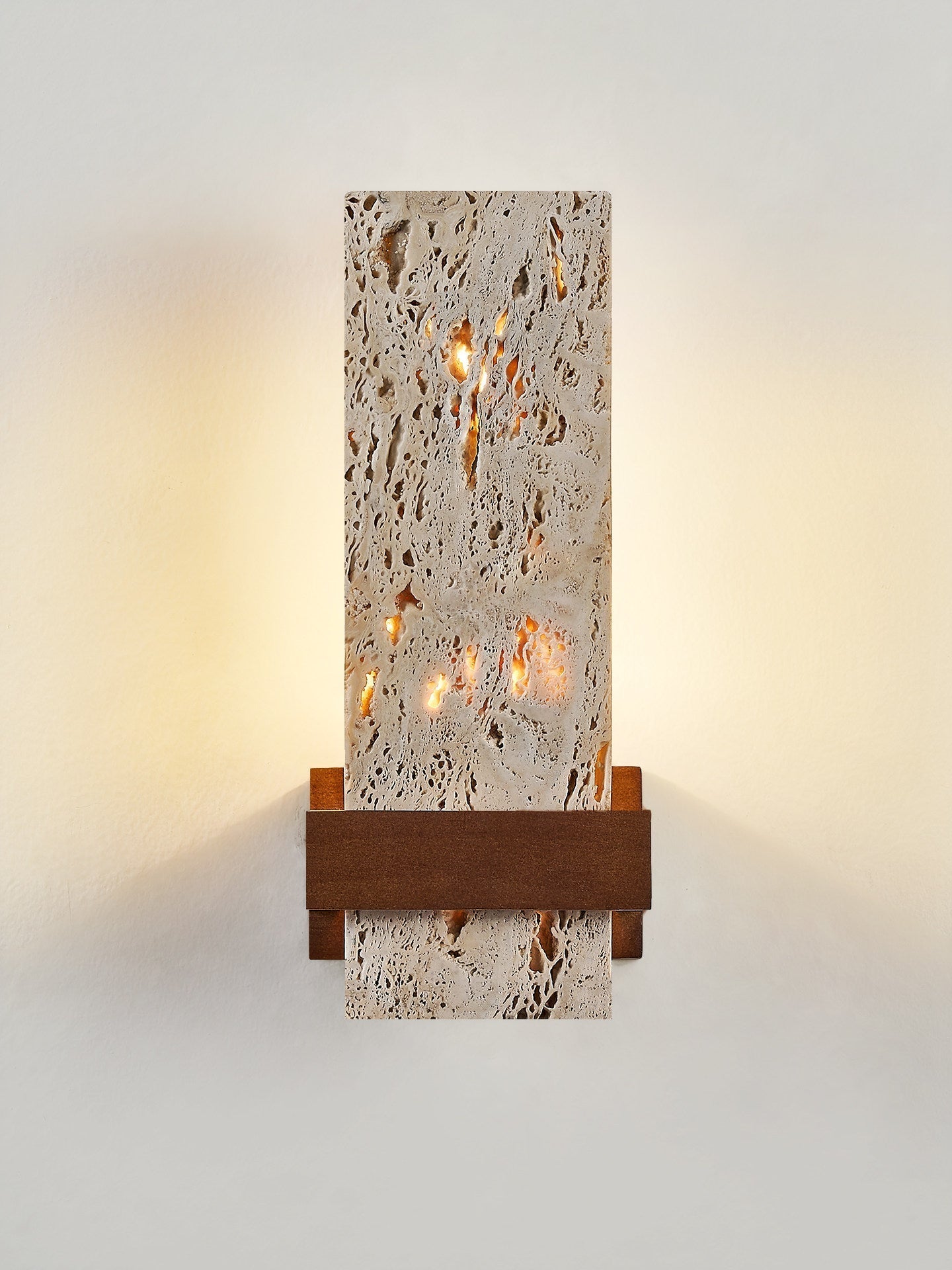 Terra Travertine Wall Light, Hardwired Wall Sconce, detail 12