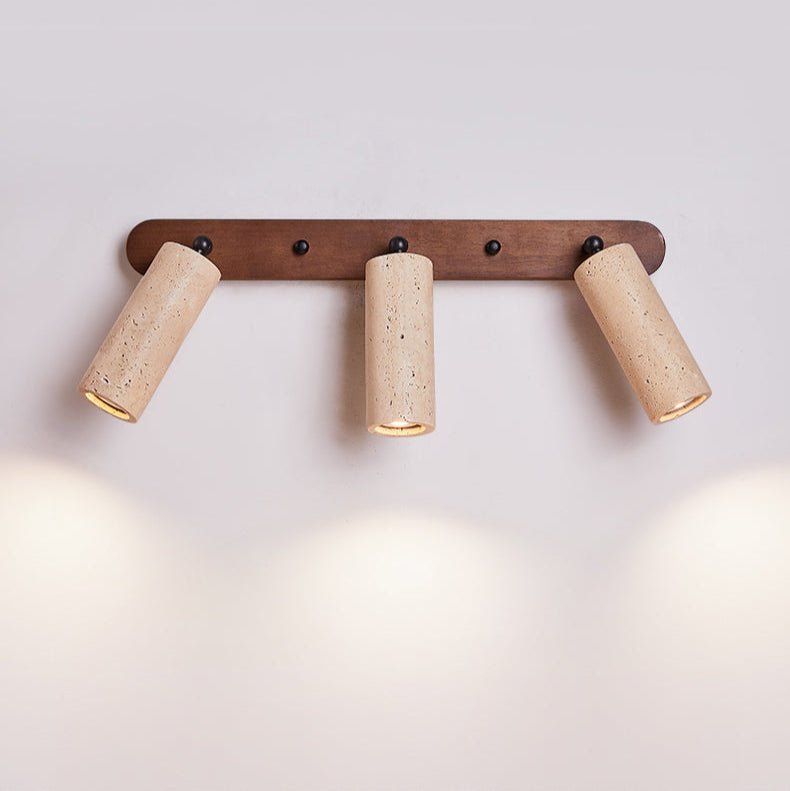 Travertine Triple Spotlight Wall Light - Wall Lamp, Hardwired Wall Sconce, detail 15