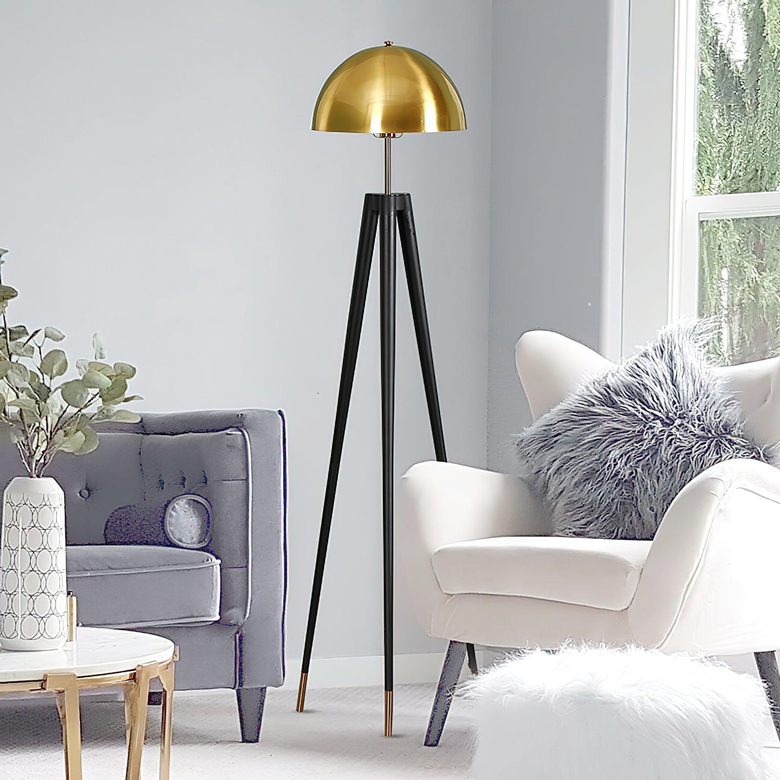 Three Legged Gold Gong Floor Light 19.7", Floor Lamp, detail 13