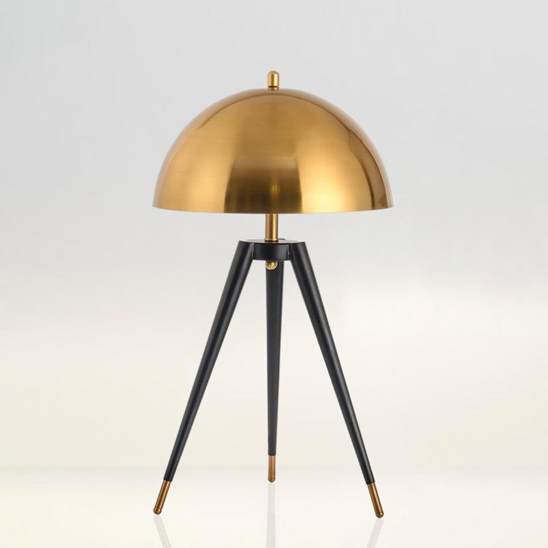 Three Legged Gold Gong Table Lamp 13.8