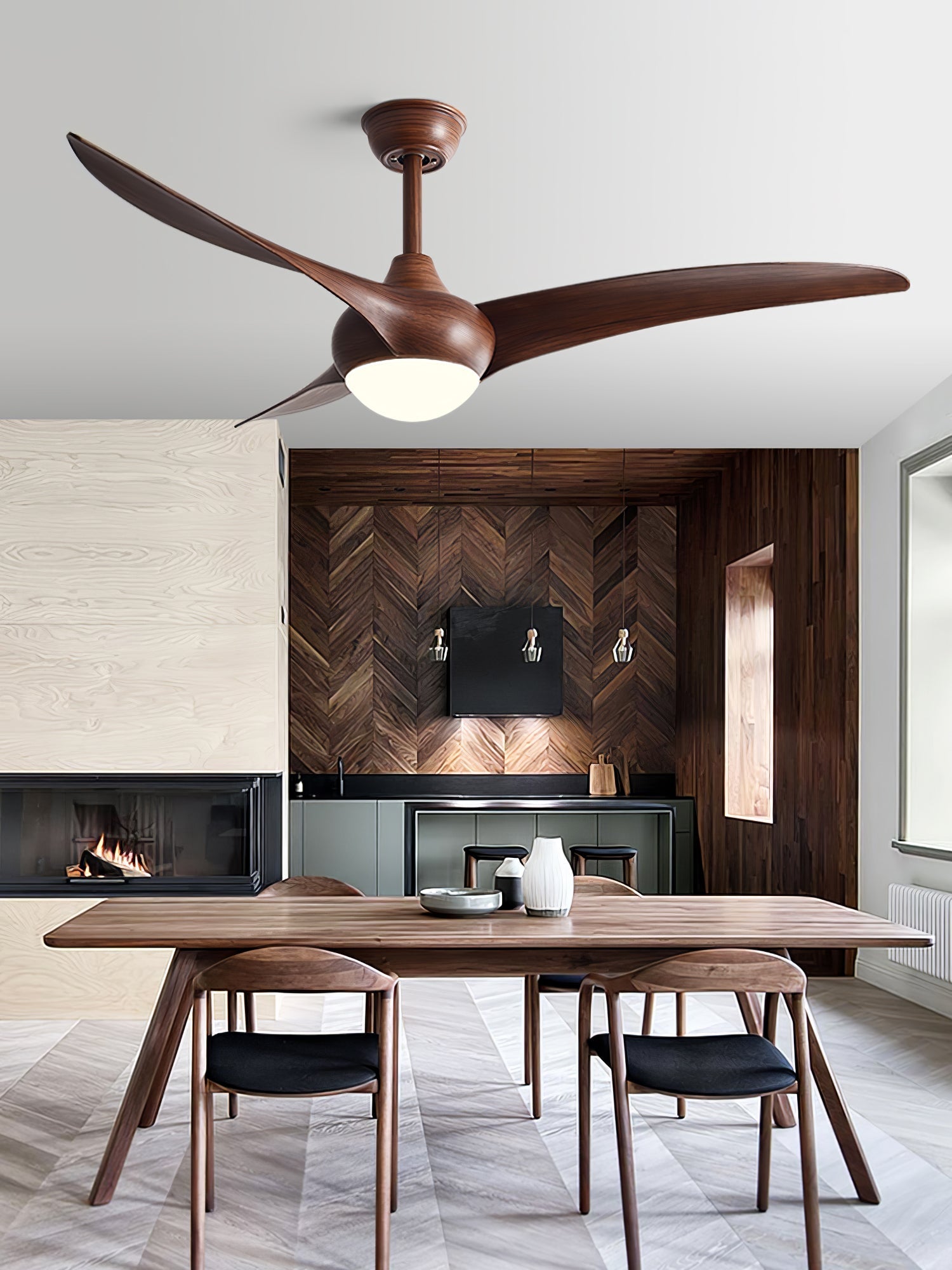 Traditional Flush Mount Light Ceiling Fan