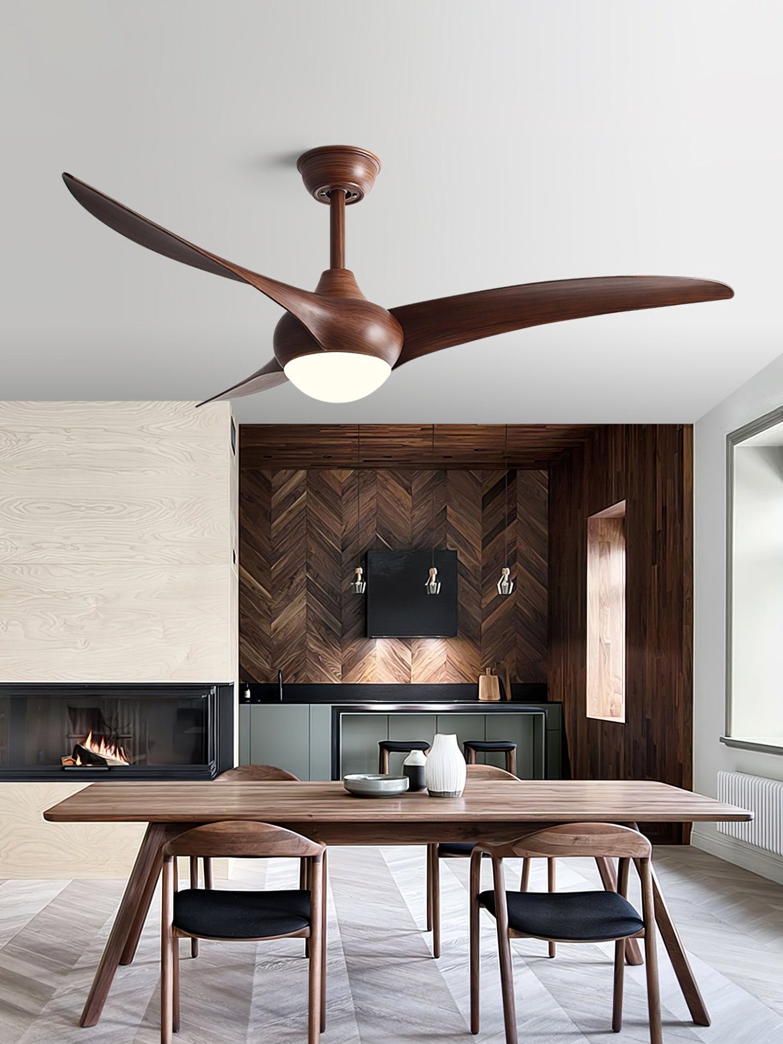 Traditional Flush Mount Light Ceiling Fan