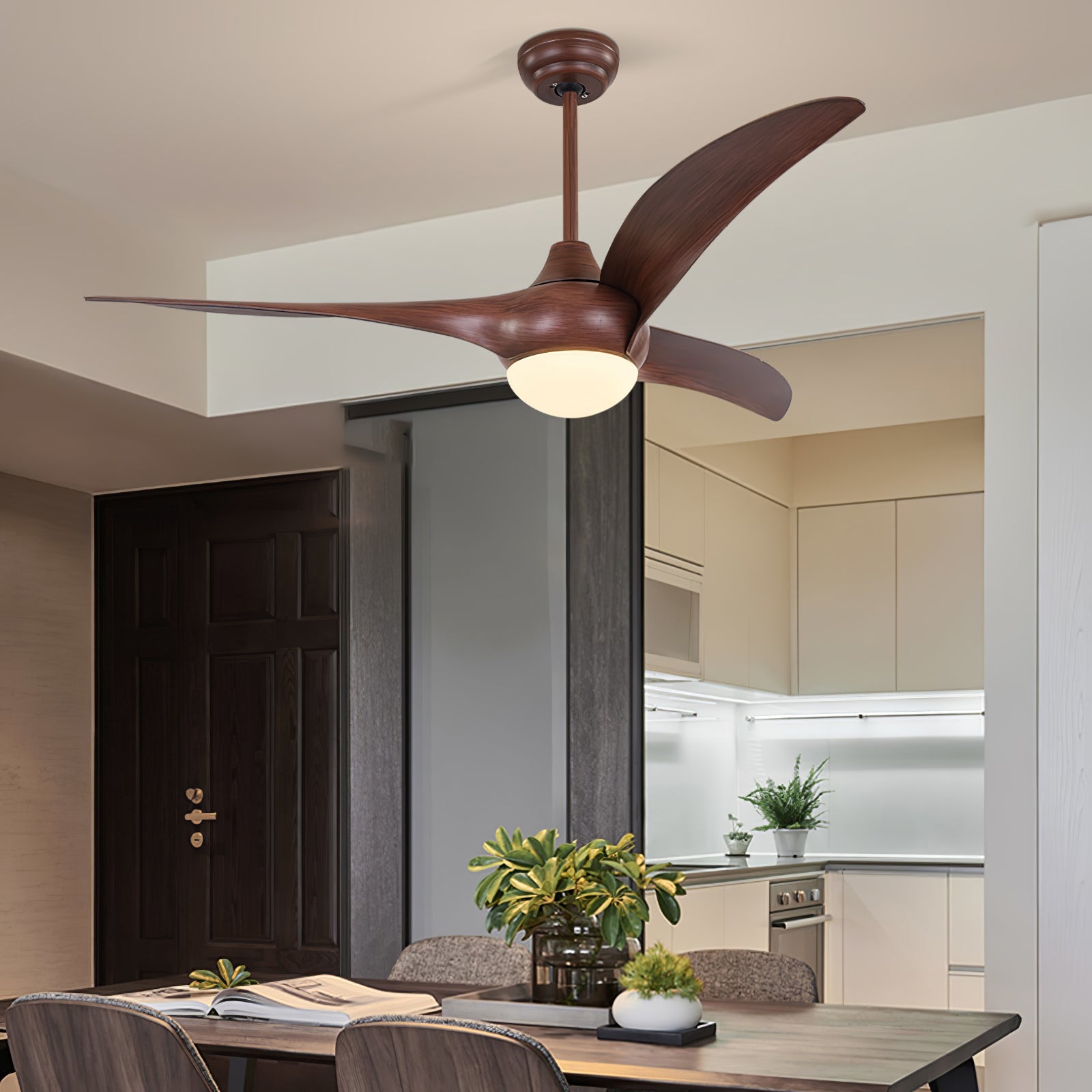 Traditional Flush Mount Light Ceiling Fan