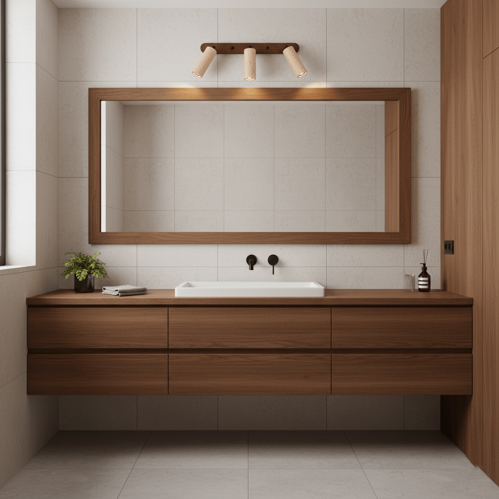 Travertine Triple Spotlight Wall Light - Wall Lamp, Hardwired Wall Sconce, detail 2