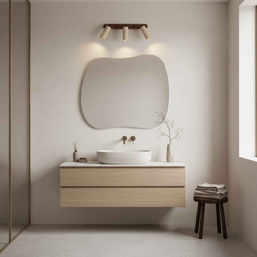 Travertine Triple Spotlight Wall Light - Wall Lamp, Hardwired Wall Sconce, detail 6